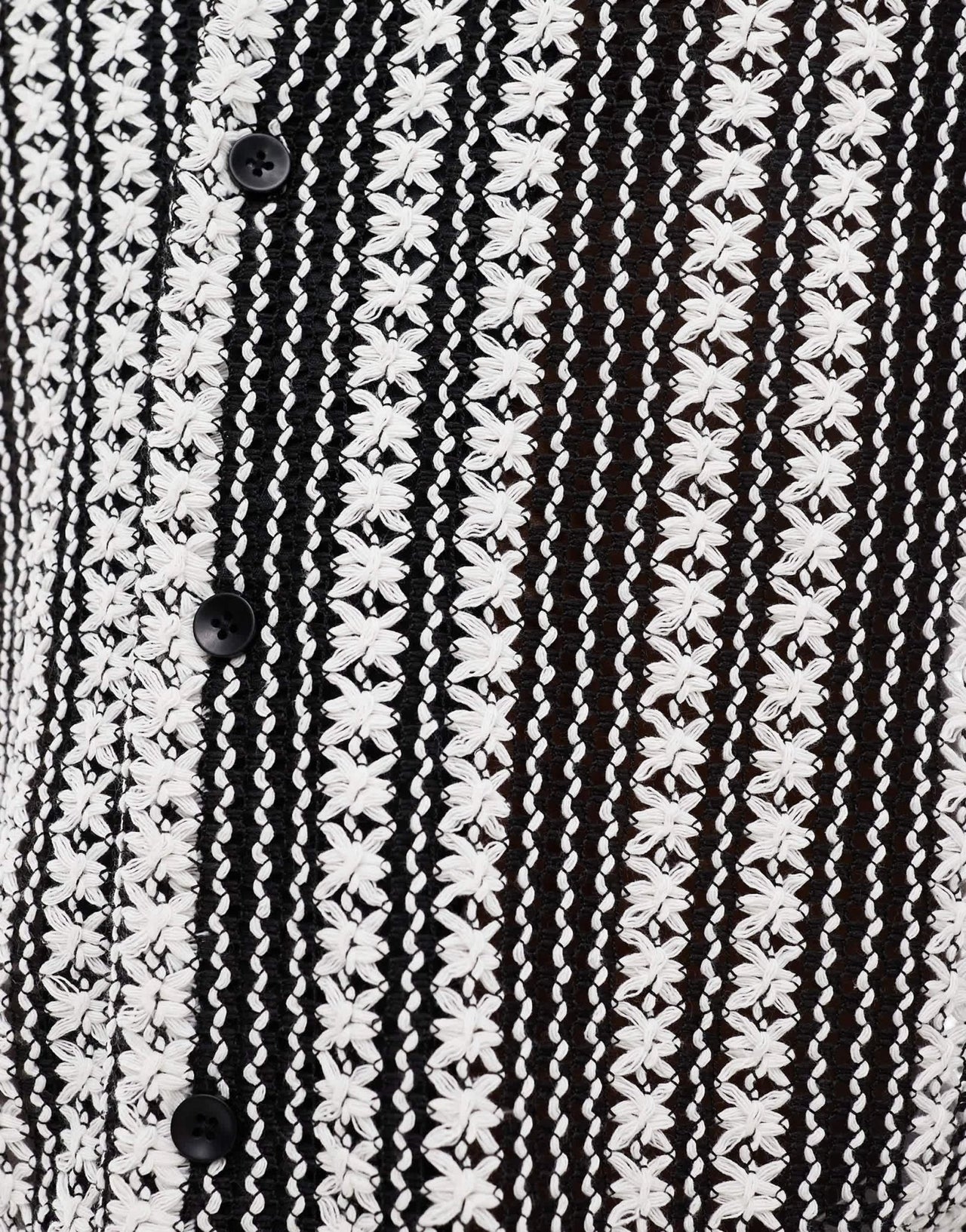 South Beach beach shirt co - ord in crochet black and white stripe - ASOS Sample Sale EU Store