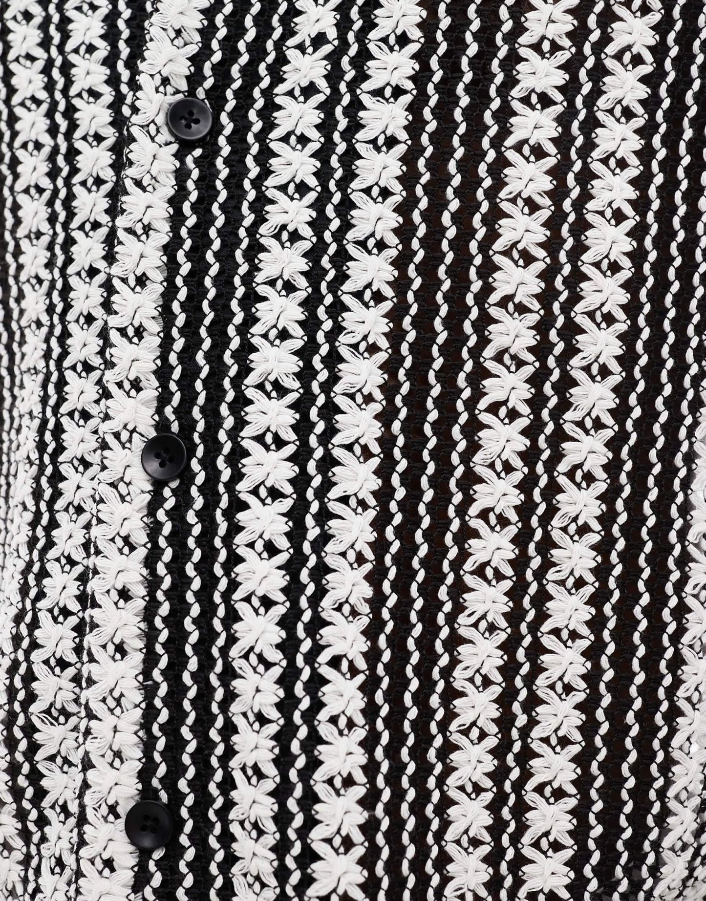 South Beach beach shirt co - ord in crochet black and white stripe - ASOS Sample Sale EU Store