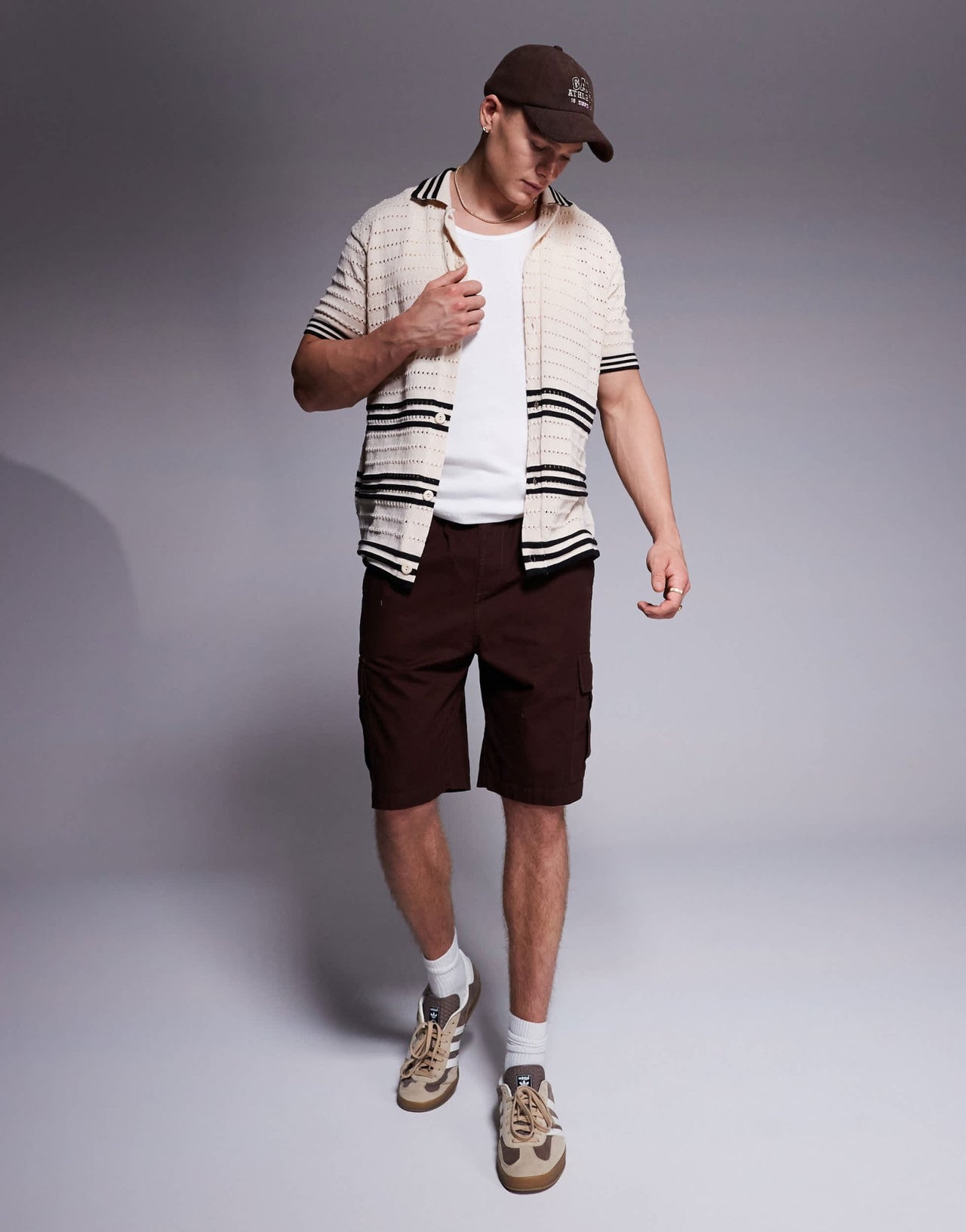 South Beach crochet short sleeve beach shirt in white and black - ASOS Sample Sale EU Store