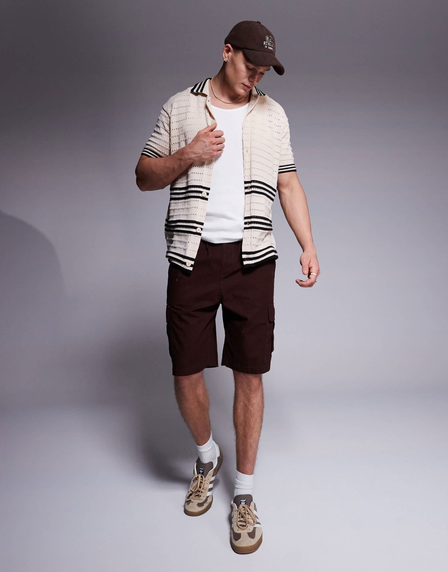 South Beach crochet short sleeve beach shirt in white and black - ASOS Sample Sale EU Store