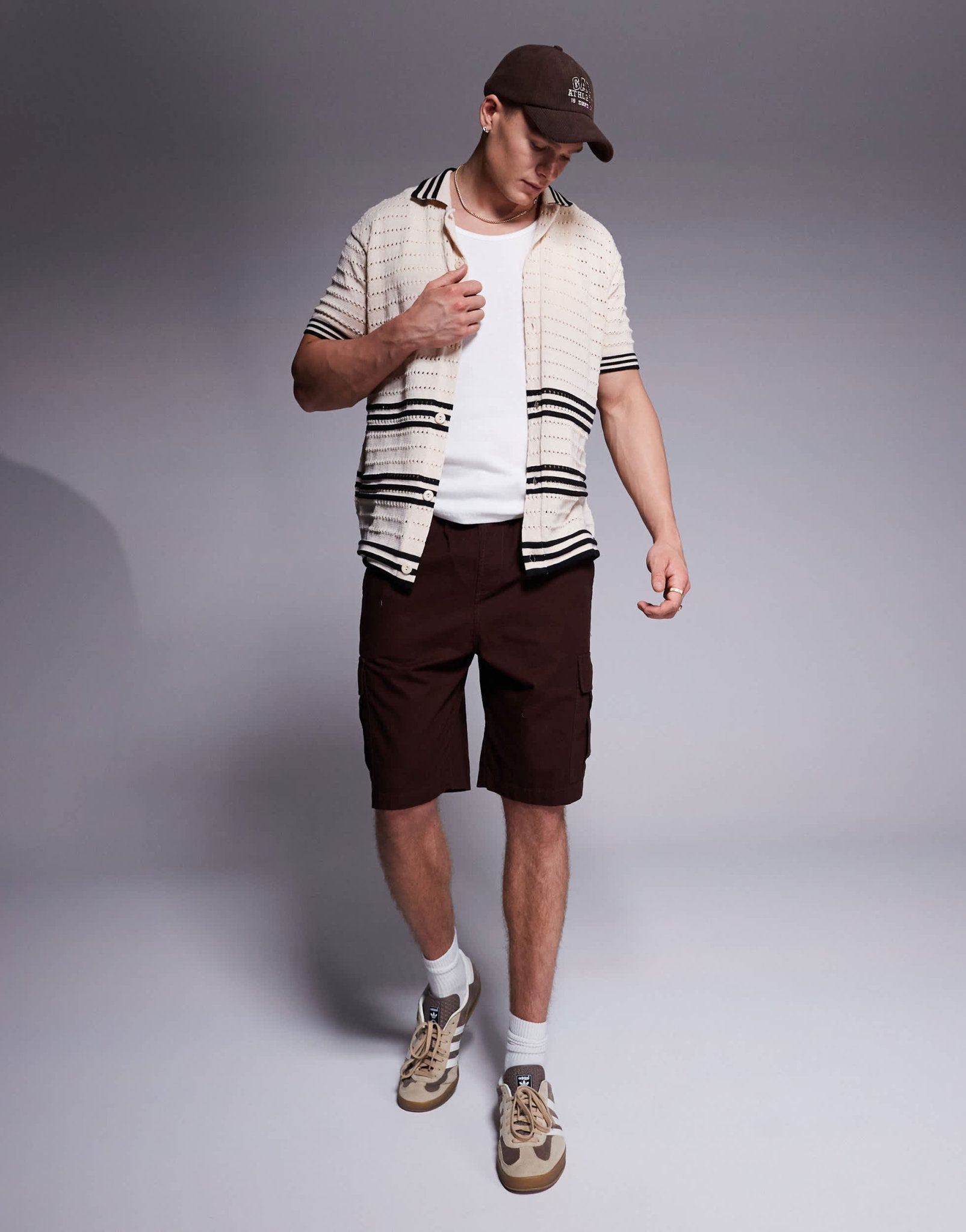 South Beach crochet short sleeve beach shirt in white and black - ASOS Sample Sale EU Store