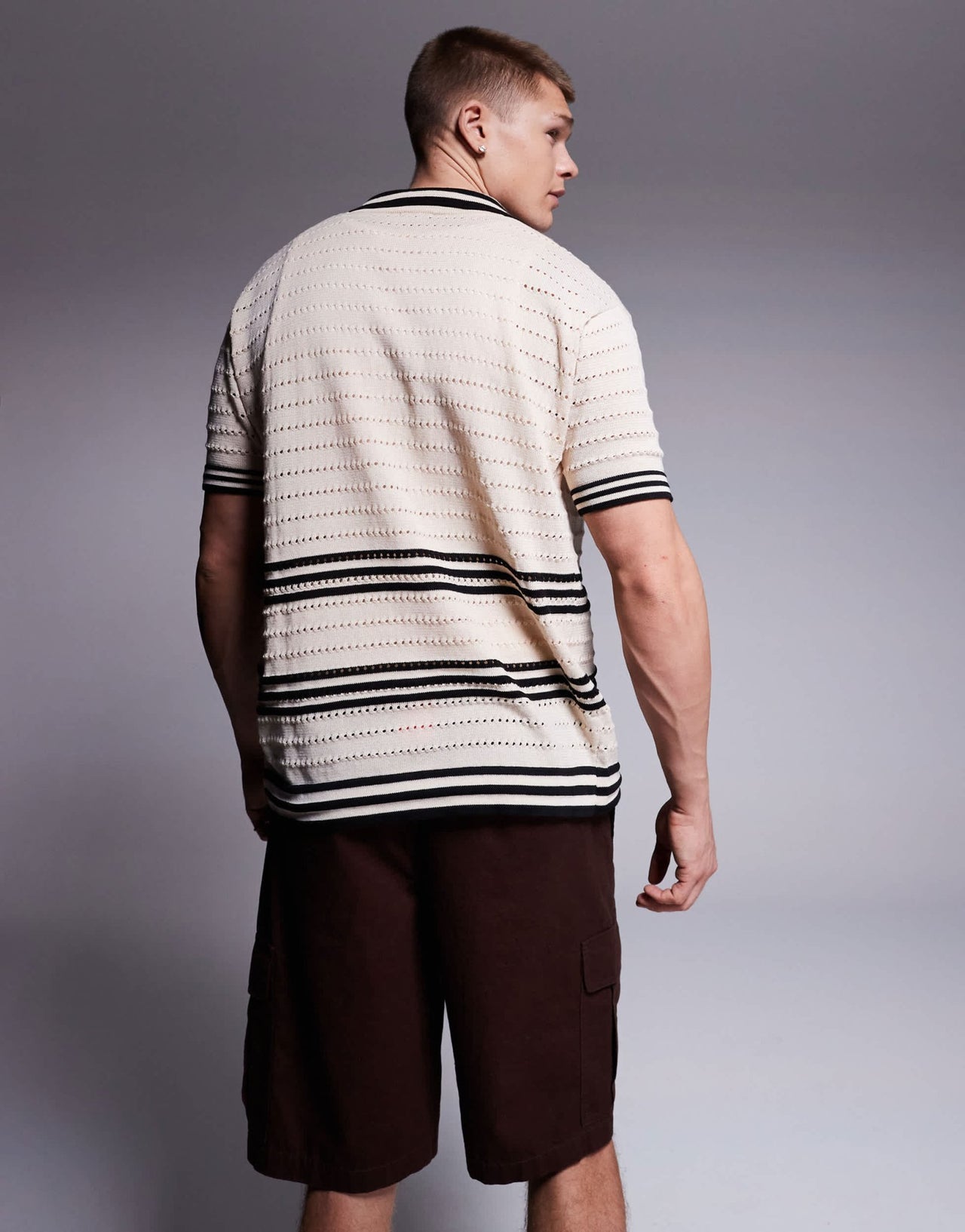 South Beach crochet short sleeve beach shirt in white and black - ASOS Sample Sale EU Store