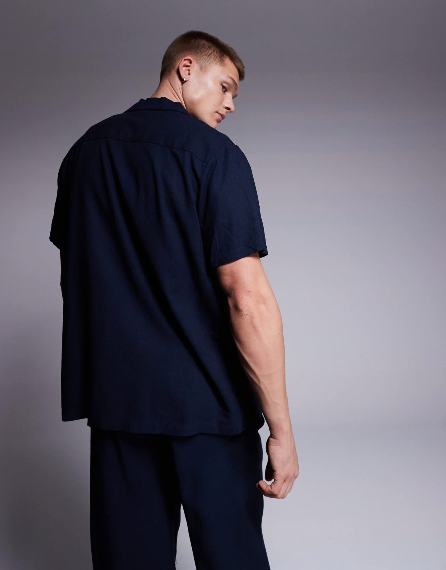 South Beach short sleeve beach shirt in slate blue - ASOS Sample Sale EU Store