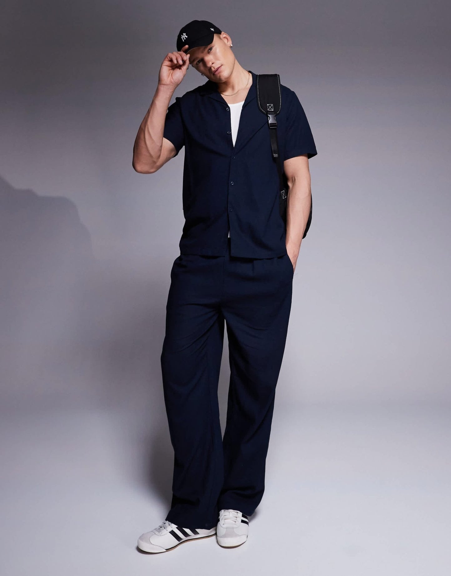 South Beach short sleeve beach shirt in slate blue - ASOS Sample Sale EU Store