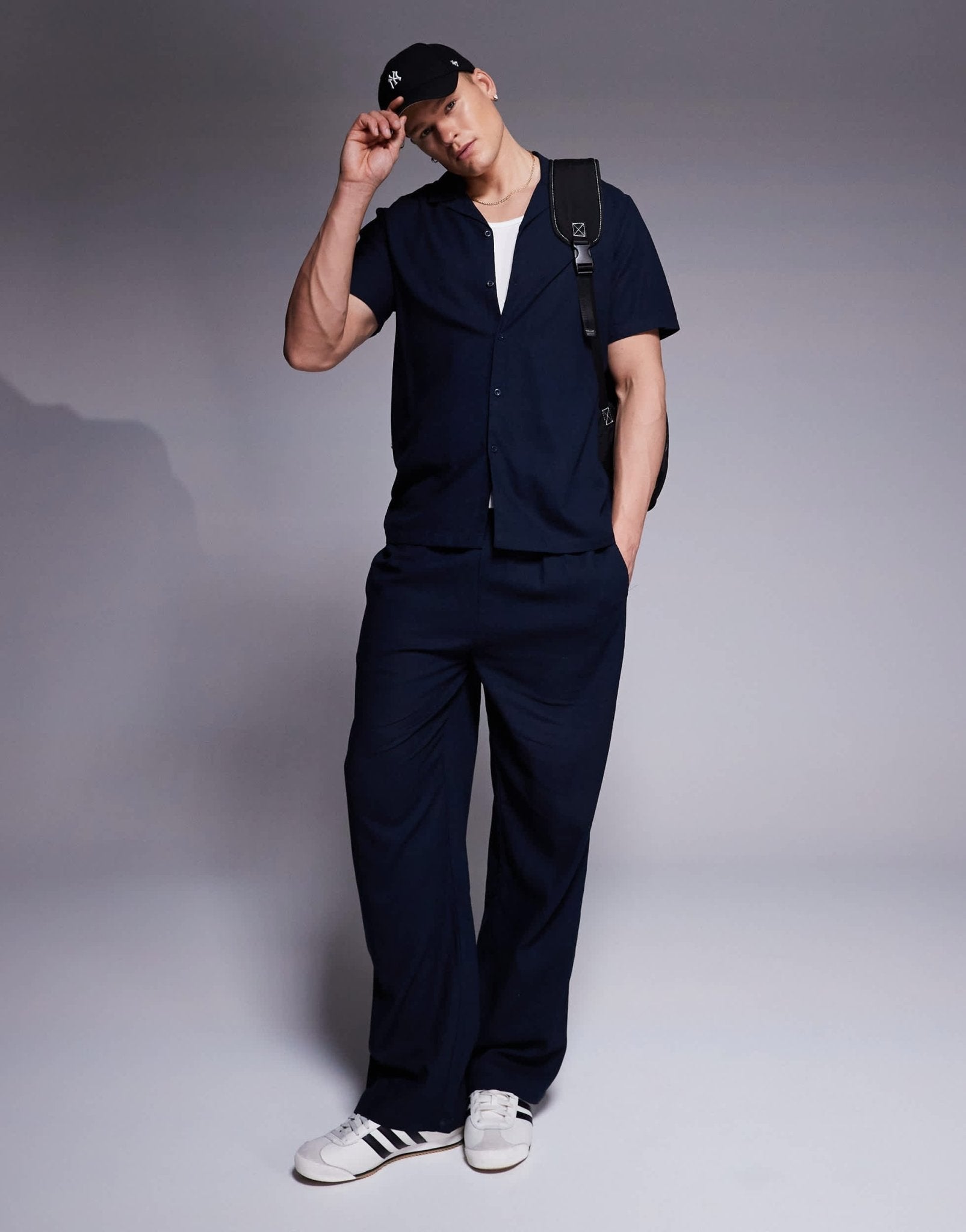 South Beach short sleeve beach shirt in slate blue - ASOS Sample Sale EU Store