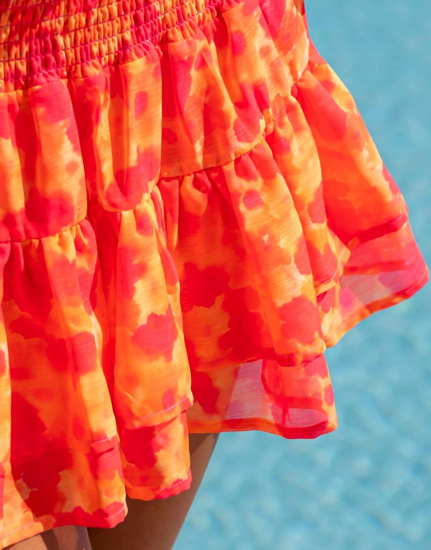 South Beach x Misha Grimes blurred floral print frill mini beach skirt in pink - ASOS Sample Sale EU Store