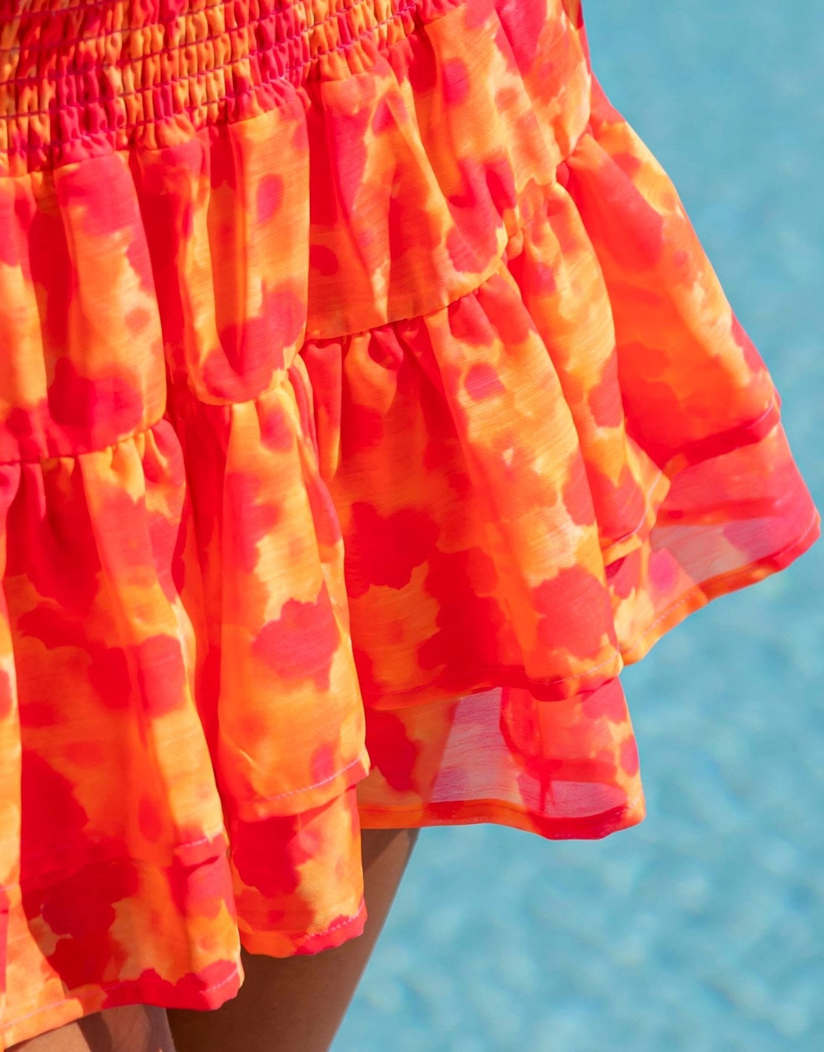South Beach x Misha Grimes blurred floral print frill mini beach skirt in pink - ASOS Sample Sale EU Store