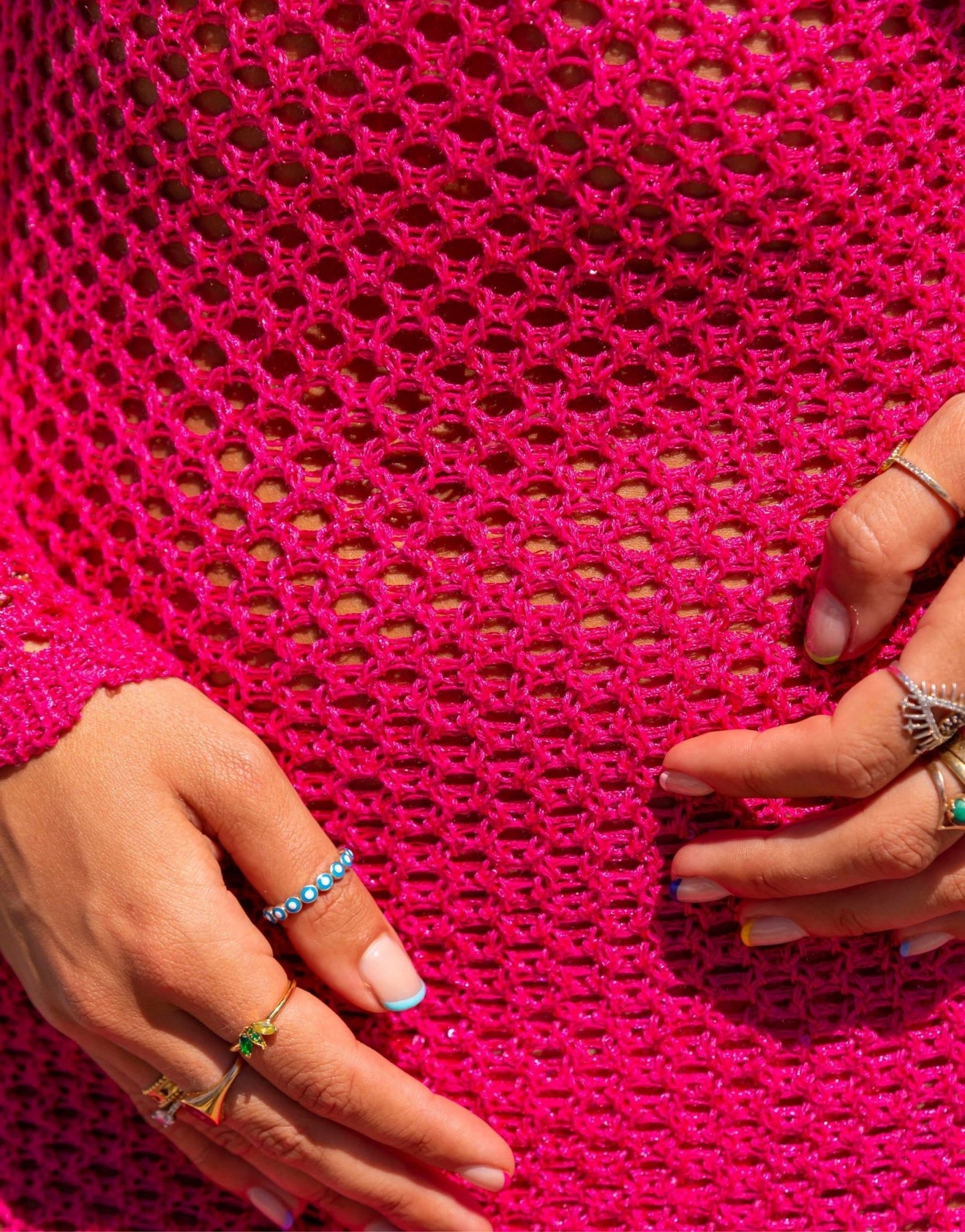 South Beach x Misha Grimes sequin knit long sleeve mini beach dress in pink - ASOS Sample Sale EU Store