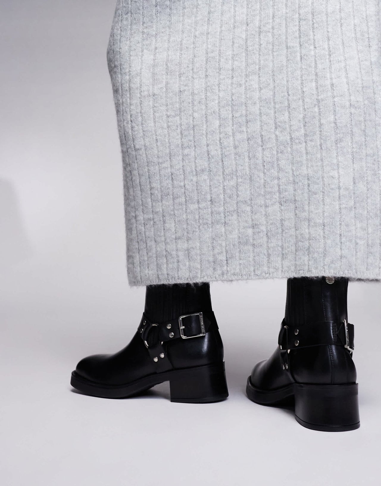 Steve Madden Breaker Biker Ankle boot in Black Leather - ASOS Sample Sale EU Store