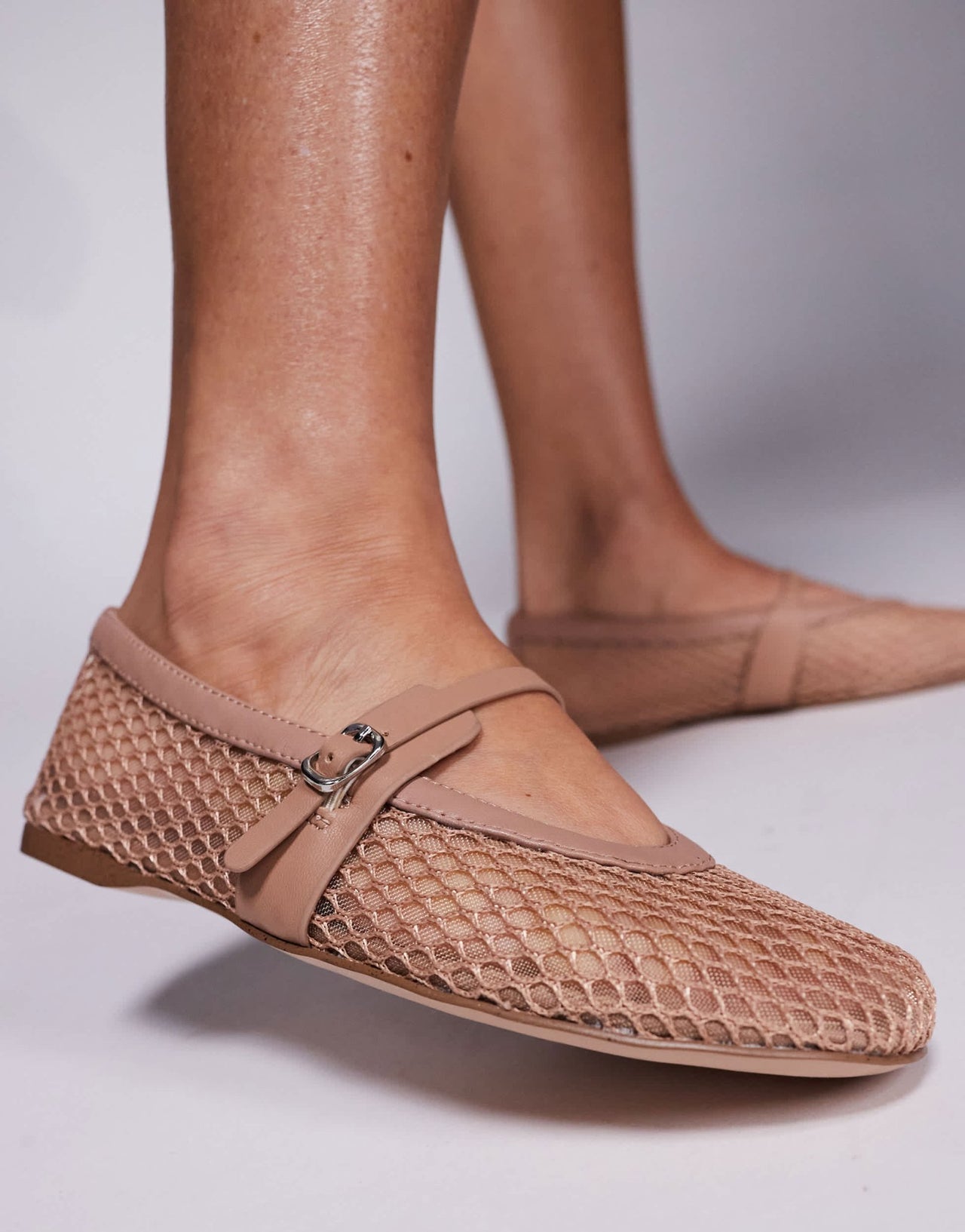 Steve Madden Rejoice - M mesh ballet flats in beige - ASOS Sample Sale EU Store