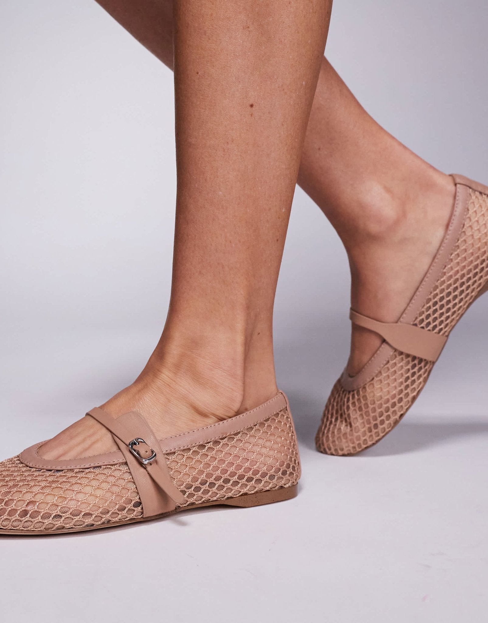 Steve Madden Rejoice - M mesh ballet flats in beige - ASOS Sample Sale EU Store