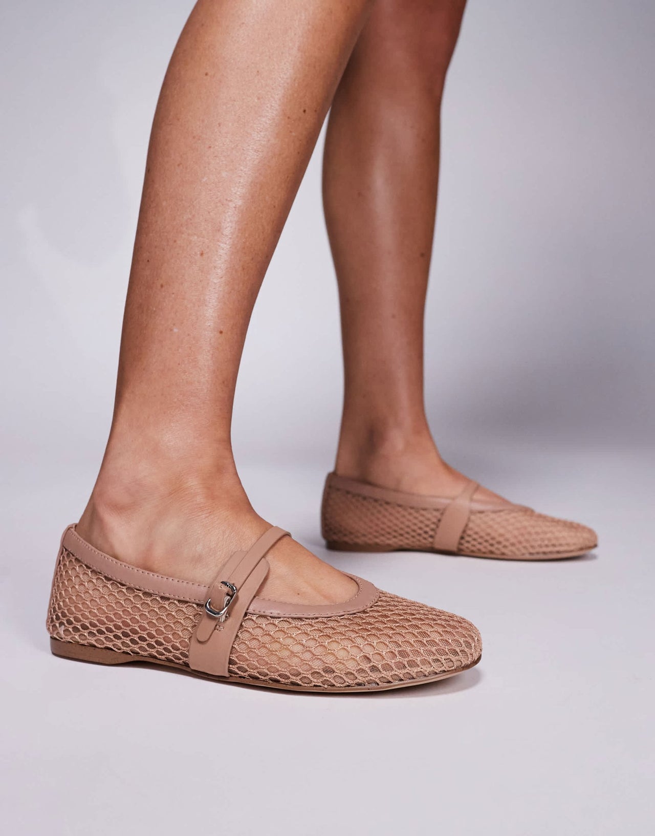 Steve Madden Rejoice - M mesh ballet flats in beige - ASOS Sample Sale EU Store