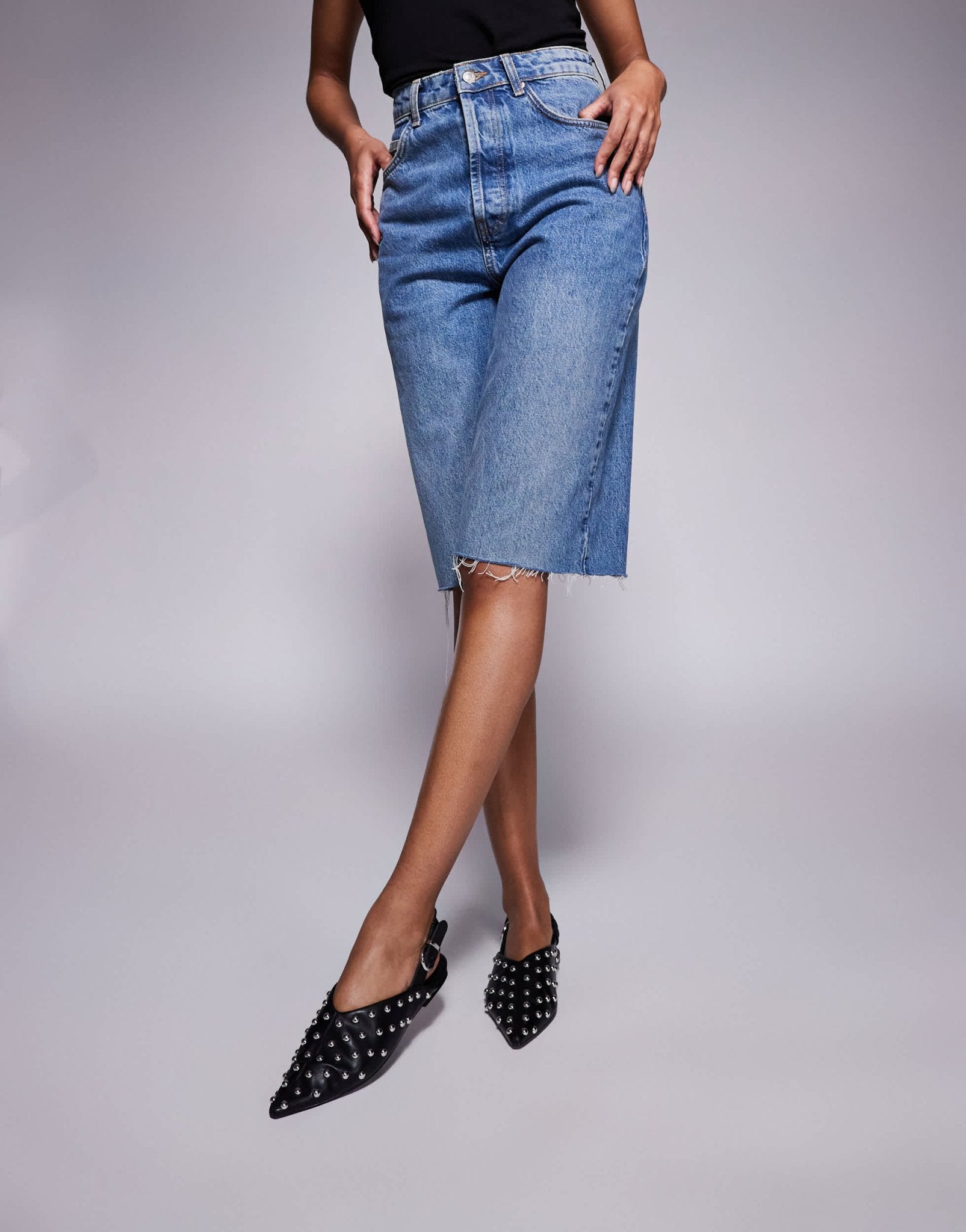 Steve Madden Zeta - s slingback studded shoe in black - ASOS Sample Sale EU Store