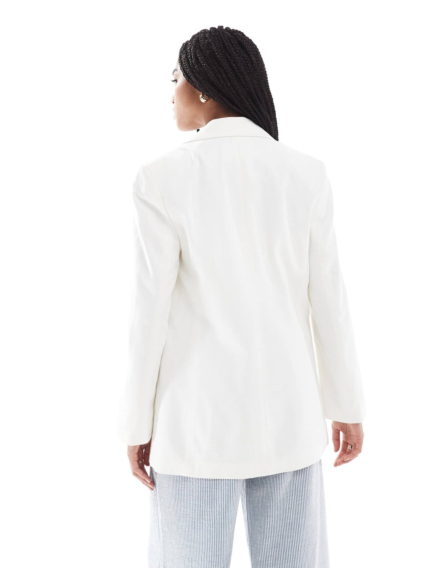 Stradivarius oversized tailored blazer in white - ASOS Sample Sale EU Store