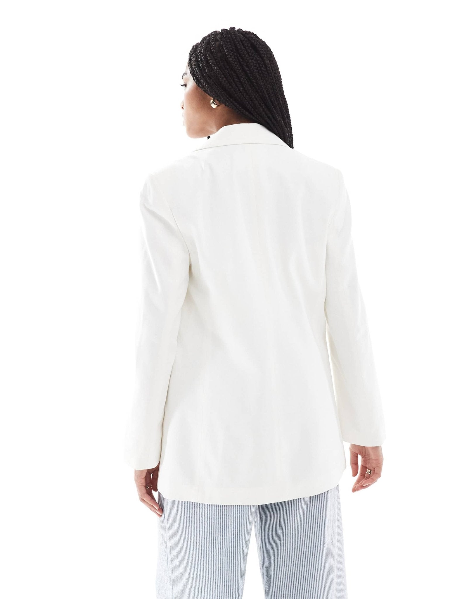 Stradivarius oversized tailored blazer in white - ASOS Sample Sale EU Store
