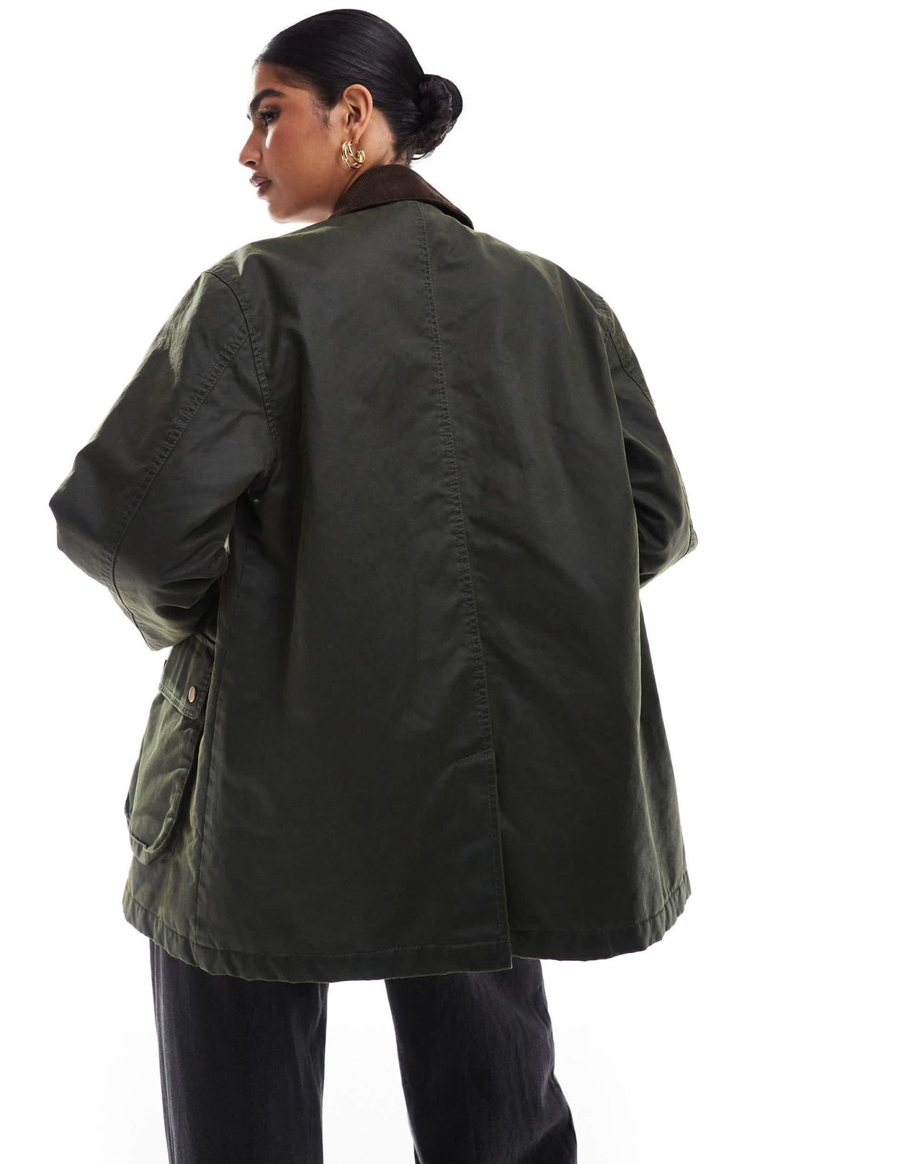 Stradivarius quilted barn jacket in khaki - ASOS Sample Sale EU Store