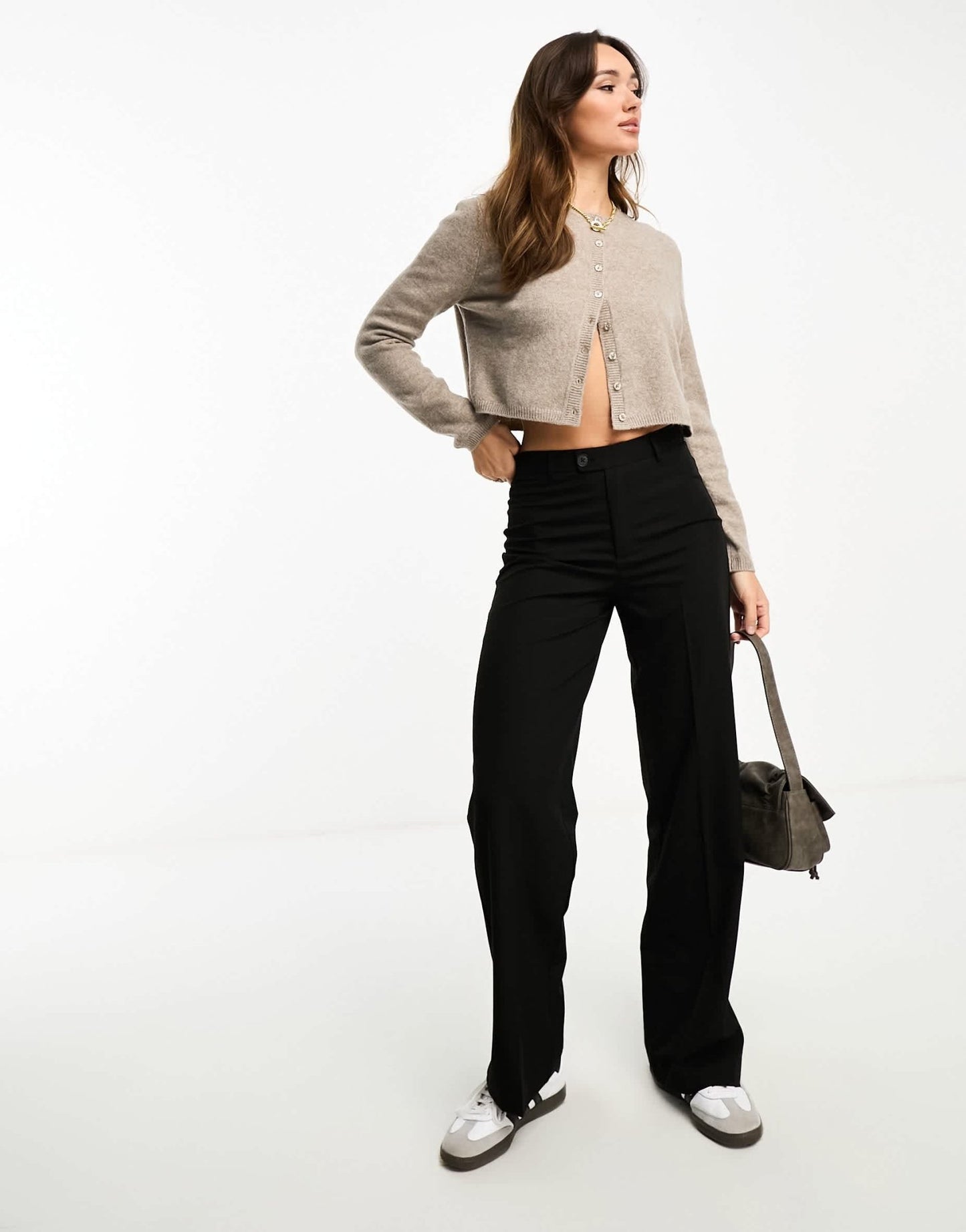 Stradivarius soft touch cardigan in taupe - ASOS Sample Sale EU Store