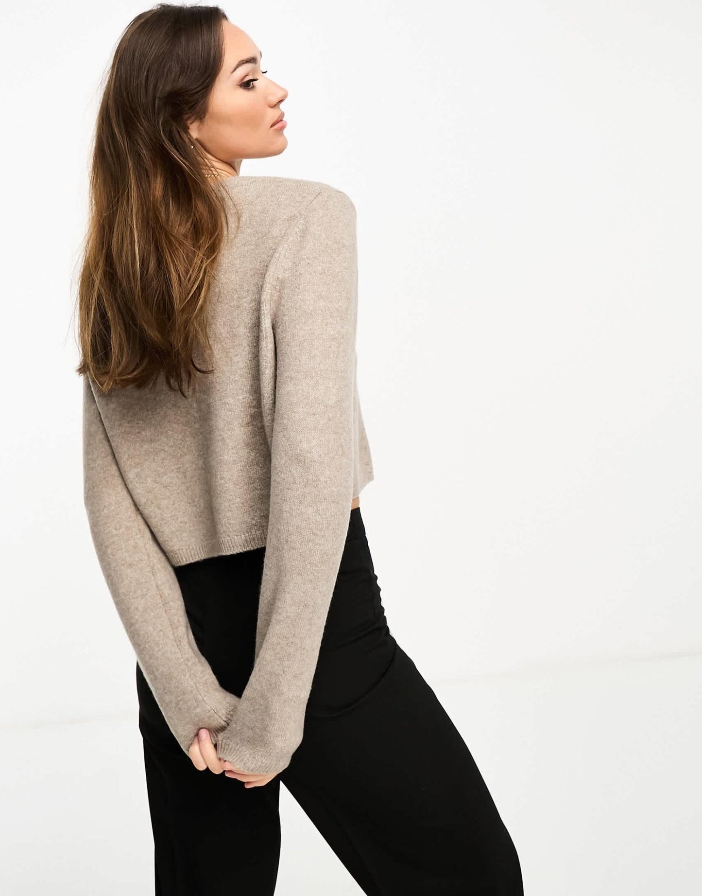 Stradivarius soft touch cardigan in taupe - ASOS Sample Sale EU Store