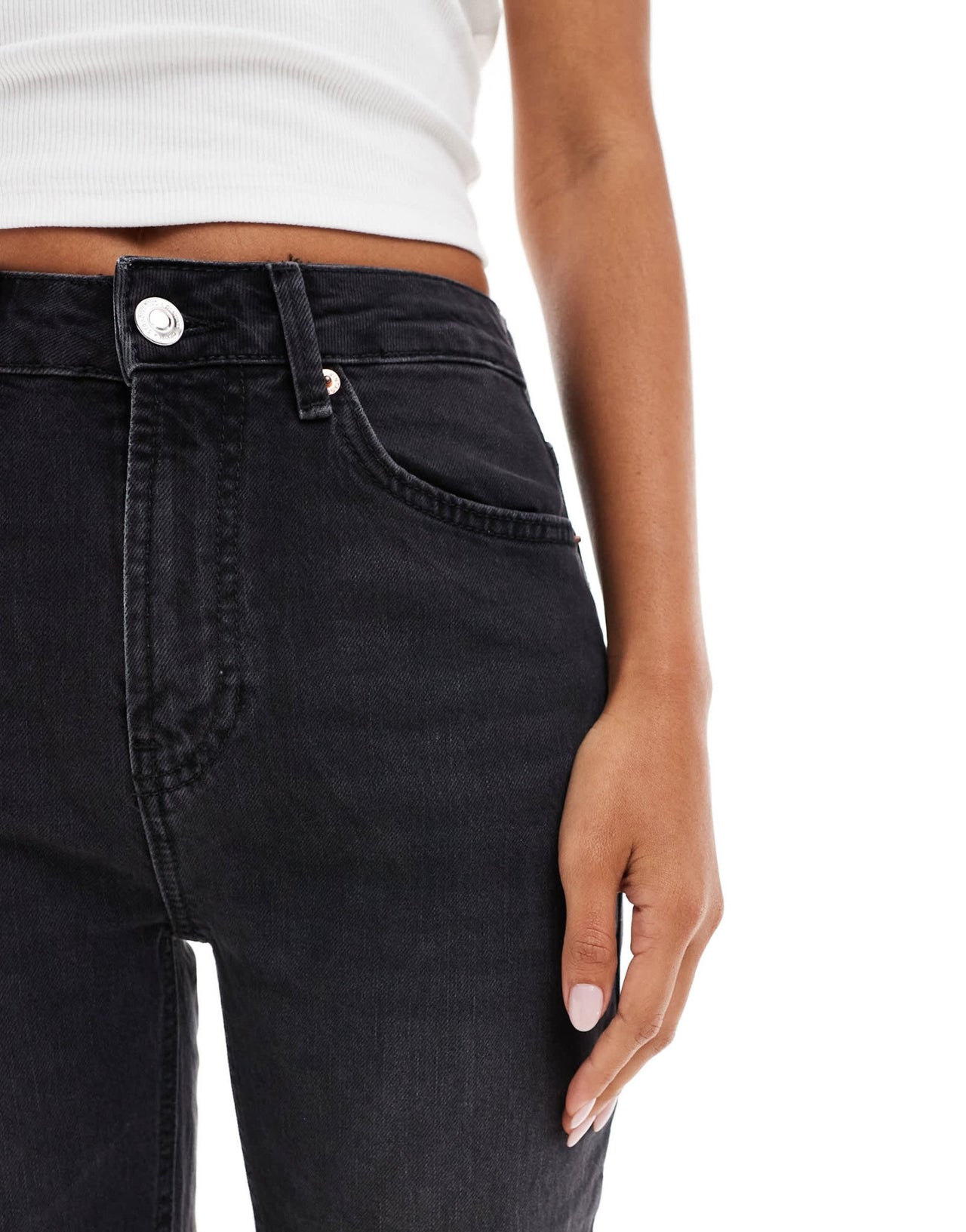 Stradivarius straight leg jean in black wash - ASOS Sample Sale EU Store