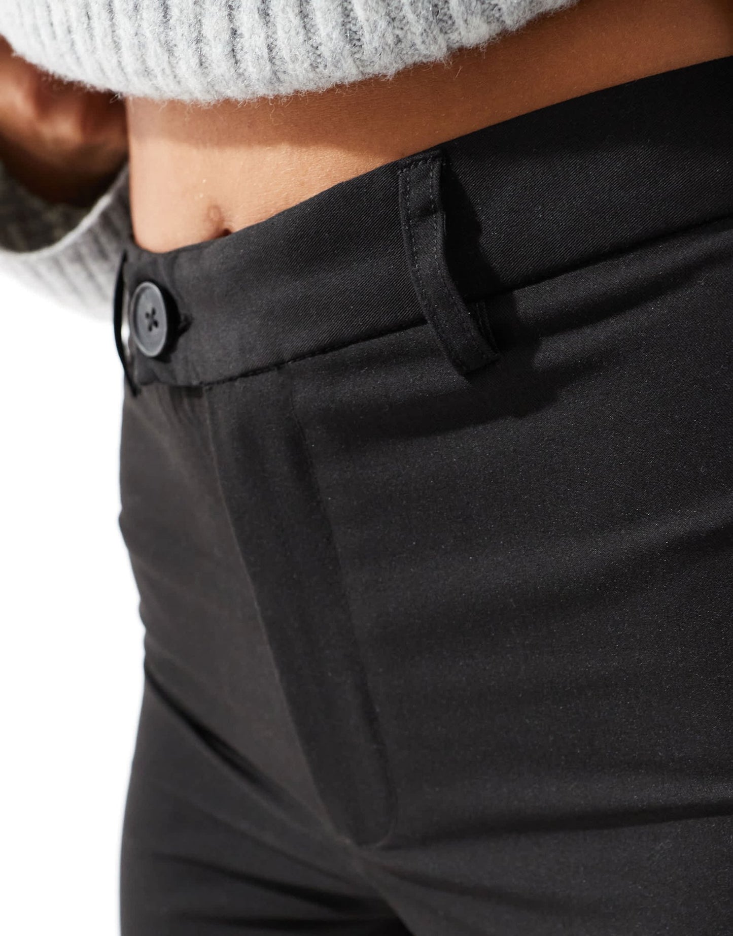 Stradivarius tailored straight slim leg trouser in black - ASOS Sample Sale EU Store