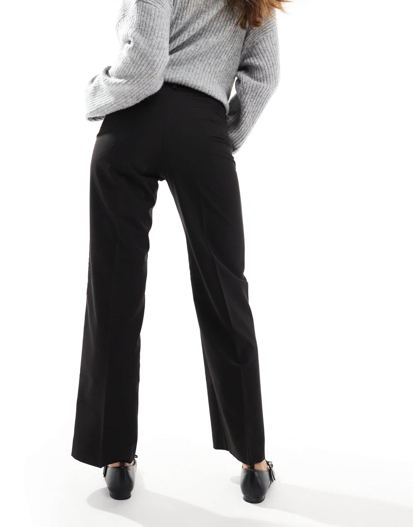 Stradivarius tailored straight slim leg trouser in black - ASOS Sample Sale EU Store