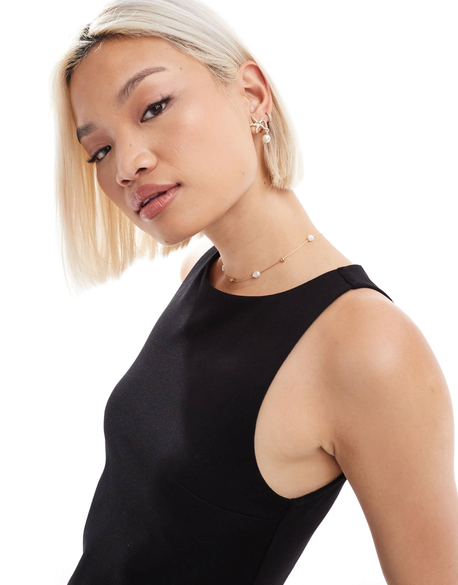 Stradivarius tailored top in black - ASOS Sample Sale EU Store