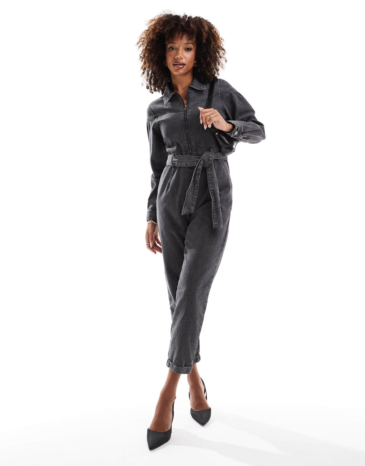 Style Cheat denim jumpsuit in washed black - ASOS Sample Sale EU Store