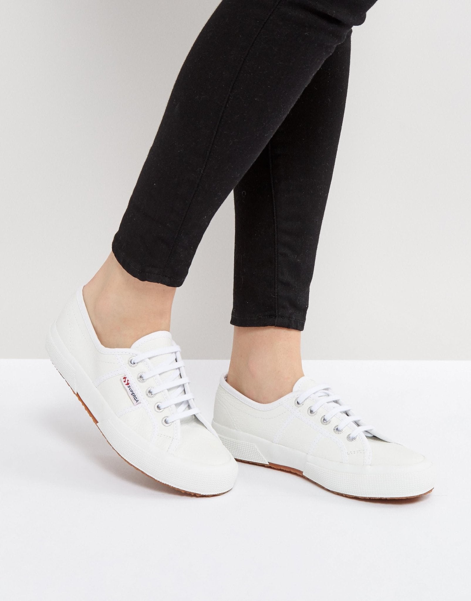 Superga 2750 Leather Trainers In White - ASOS Sample Sale EU Store