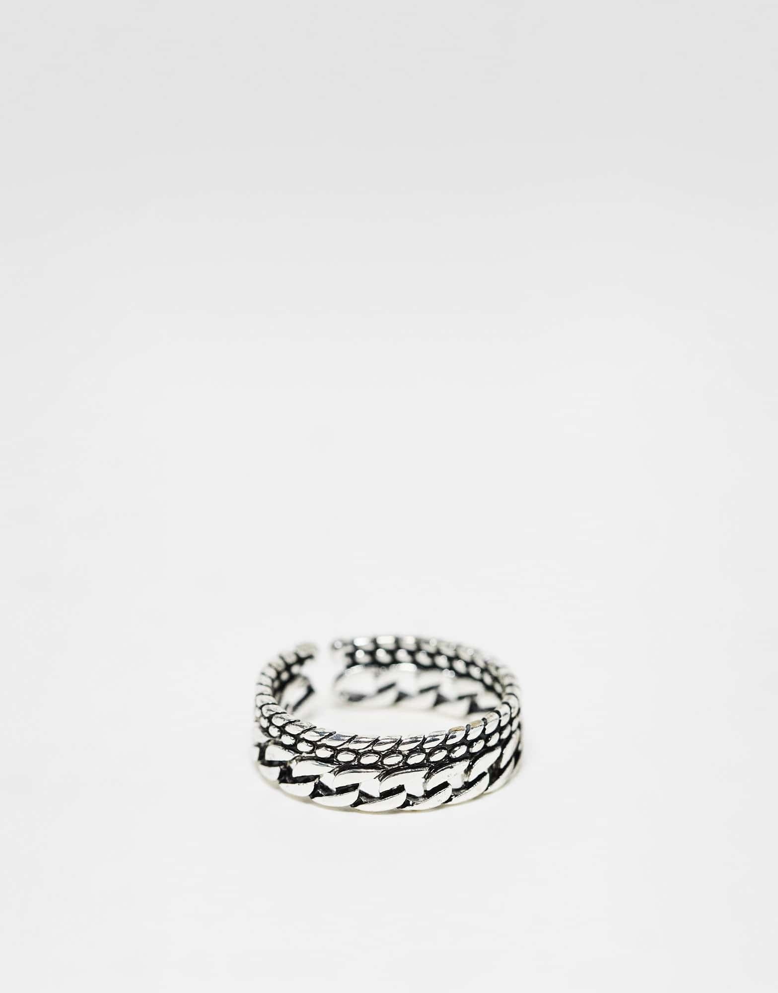 SVNX chain detail ring in silver - ASOS Sample Sale EU Store