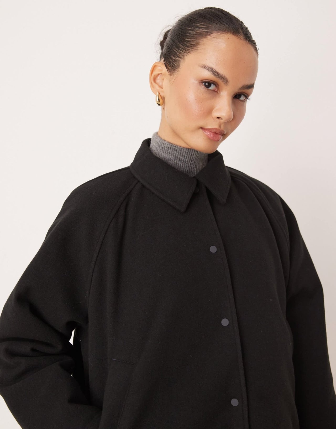 TALA oversized reversible fleece and quilted jacket in black - BLACK - ASOS Sample Sale EU Store
