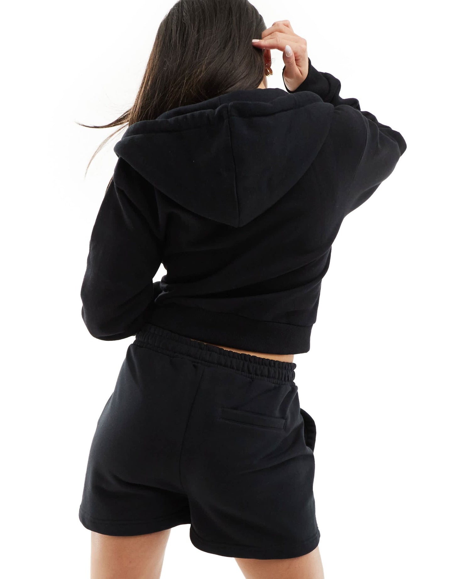 The Couture Club co - ord emblem raw edge shorts in black - ASOS Sample Sale EU Store
