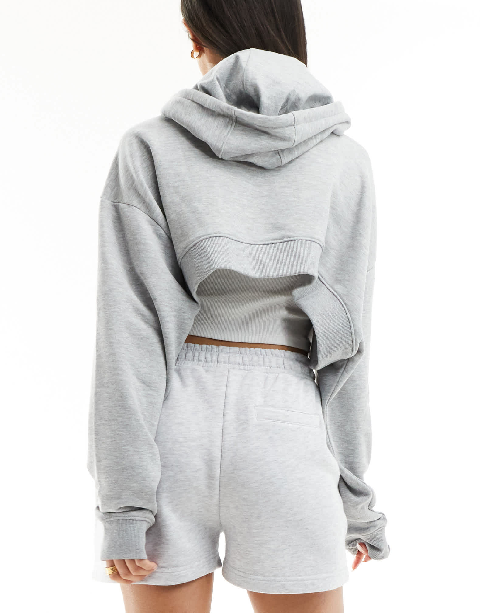 The Couture Club co - ord emblem raw edge shorts in grey - ASOS Sample Sale EU Store