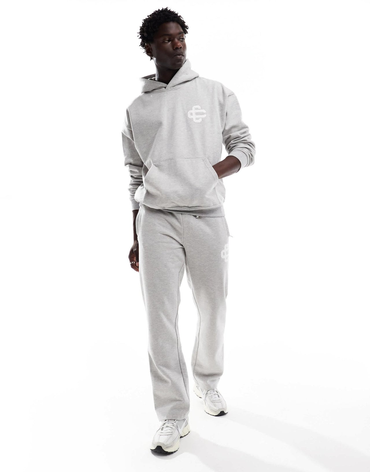 The Couture Club co - ord heavyweight emblem hoodie in grey - ASOS Sample Sale EU Store