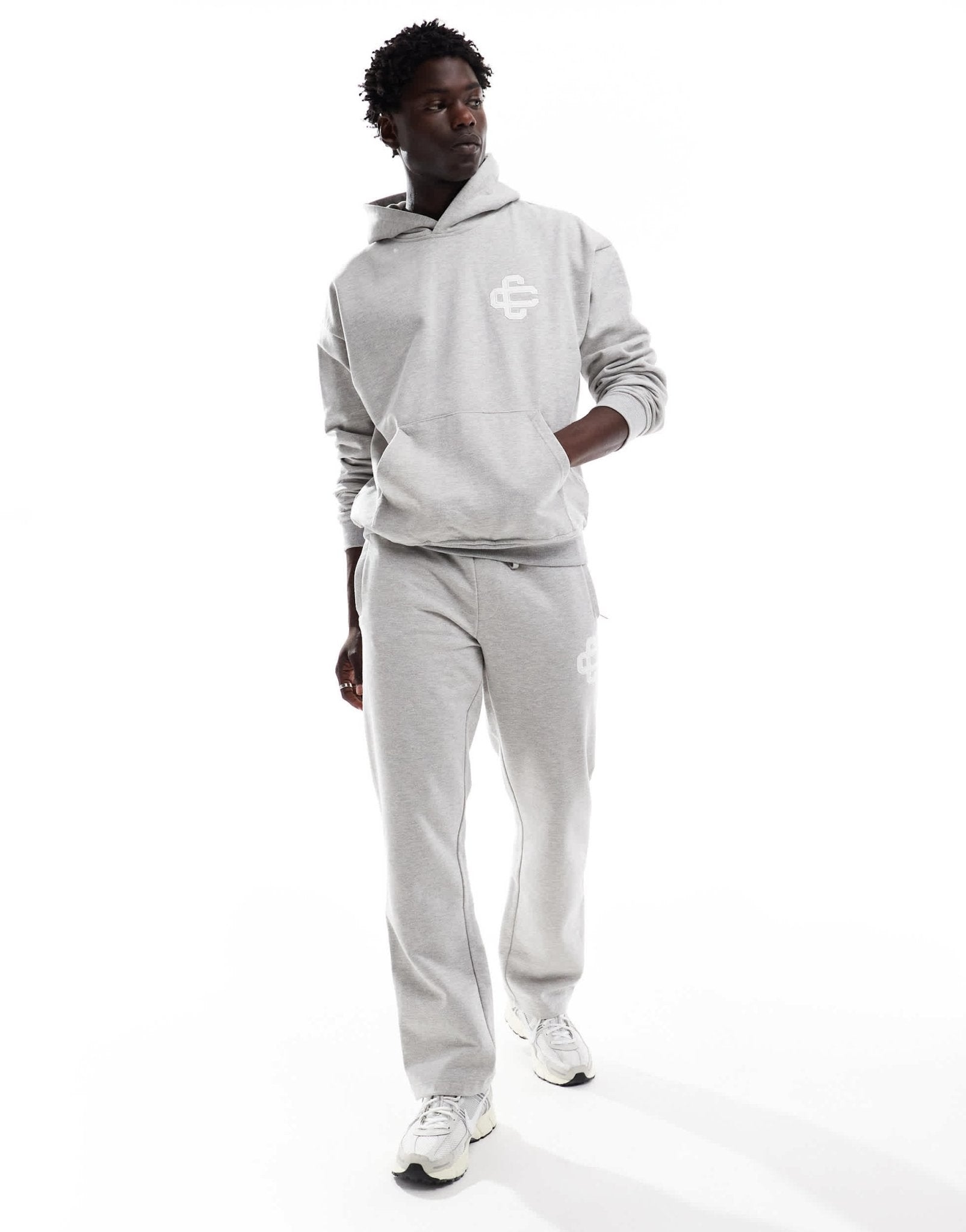 The Couture Club co - ord heavyweight emblem hoodie in grey - ASOS Sample Sale EU Store