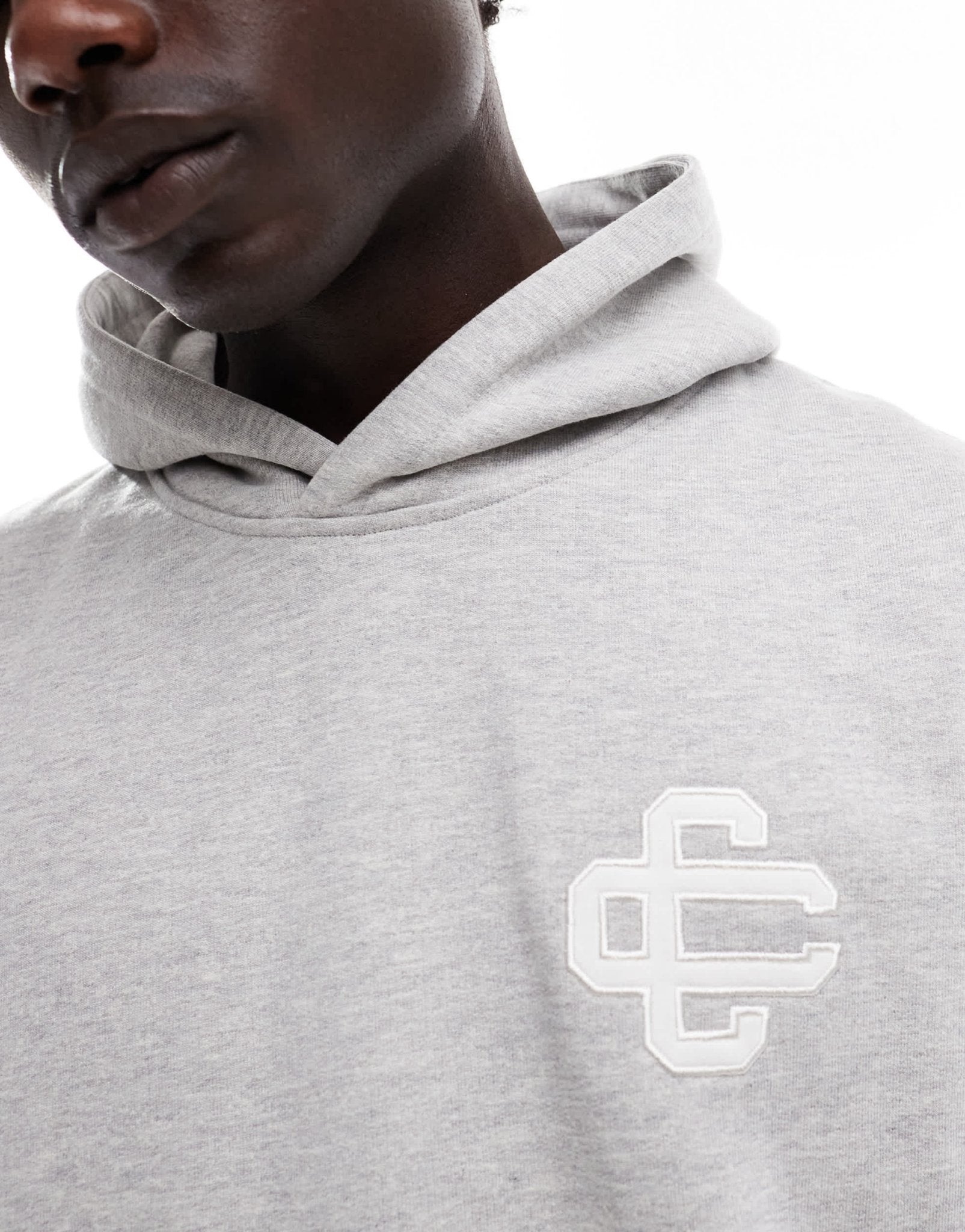 The Couture Club co - ord heavyweight emblem hoodie in grey - ASOS Sample Sale EU Store