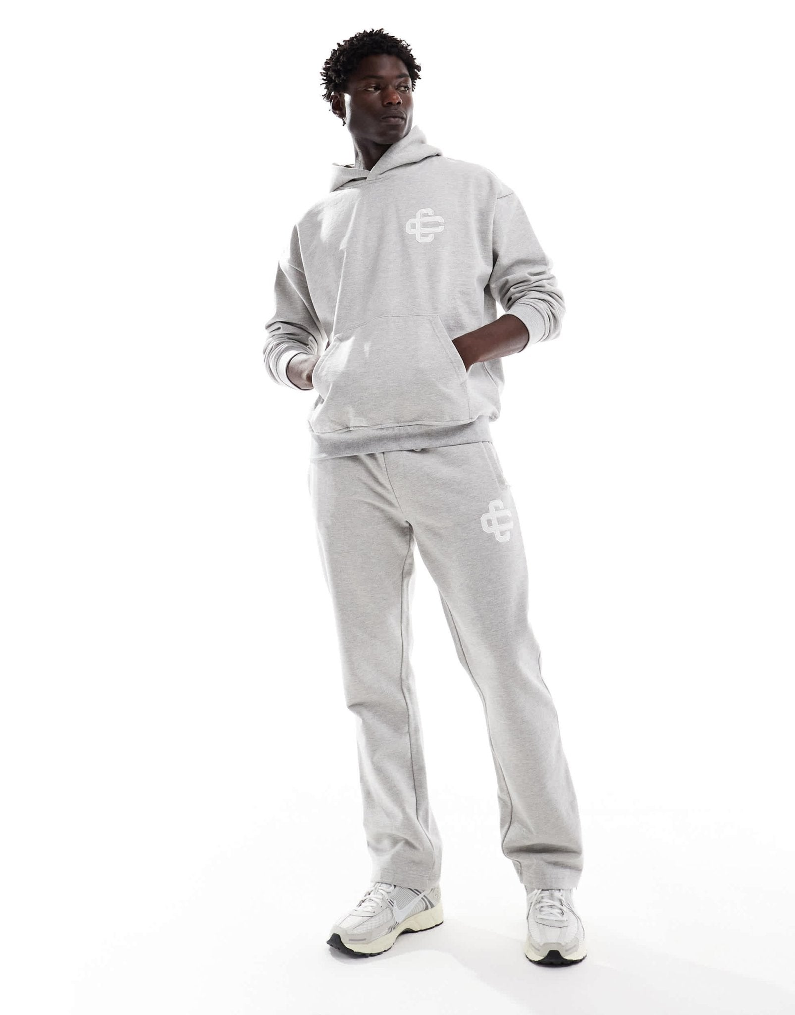 The Couture Club co - ord heavyweight emblem joggers in grey - ASOS Sample Sale EU Store