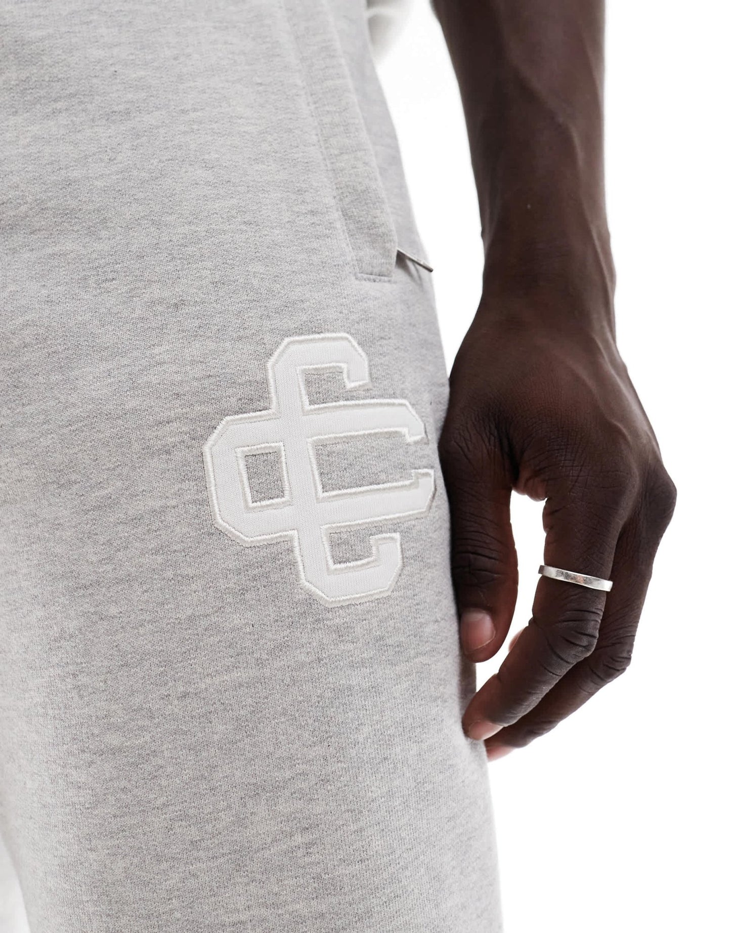 The Couture Club co - ord heavyweight emblem joggers in grey - ASOS Sample Sale EU Store