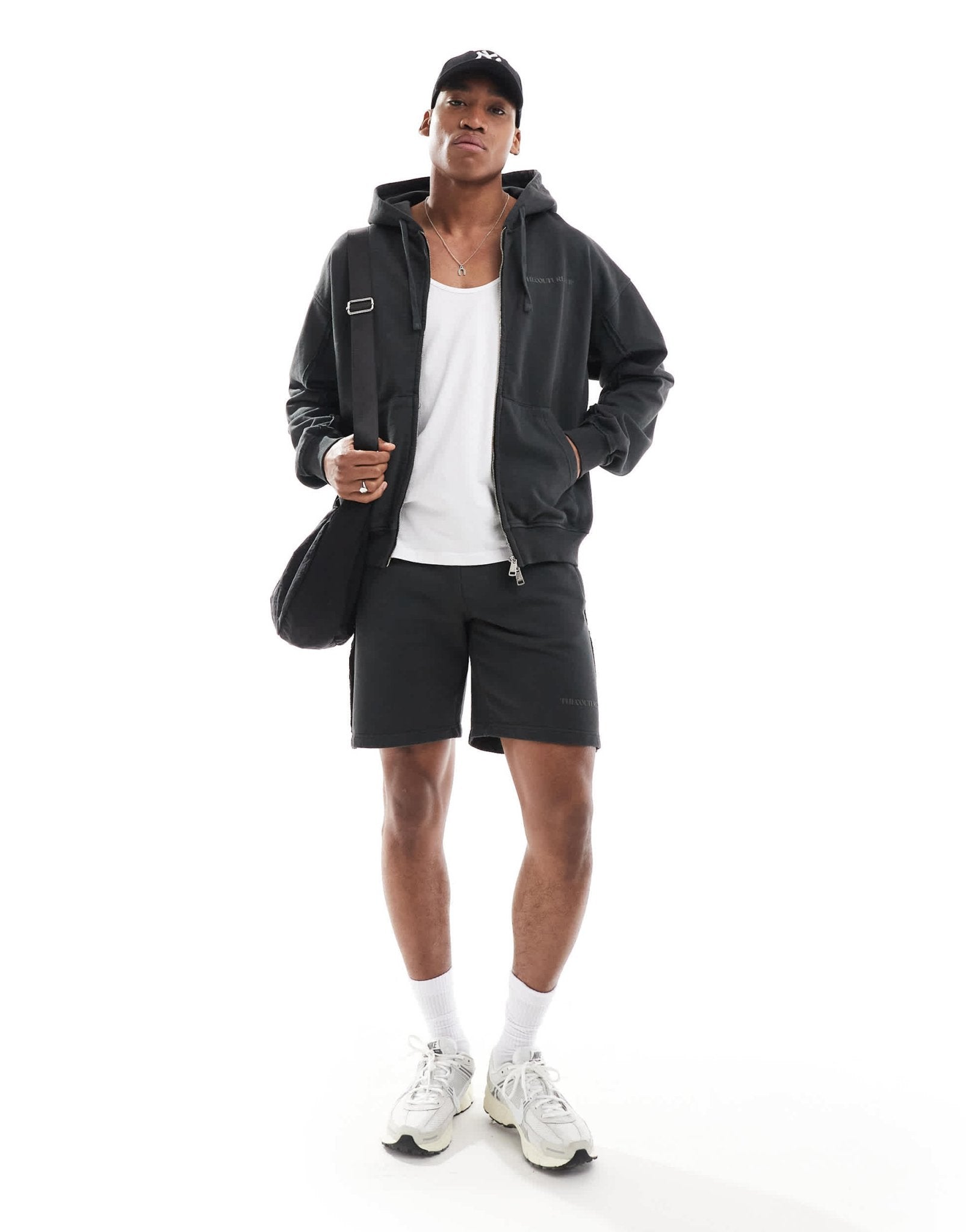 The Couture Club co - ord raw seam zip through hoodie in charcoal - ASOS Sample Sale EU Store