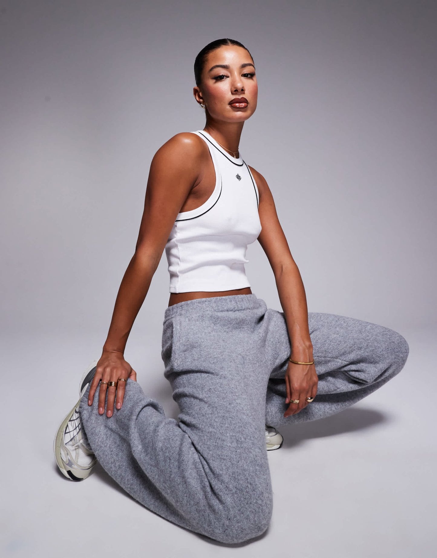 The Couture Club contrast detail cropped vest in white - ASOS Sample Sale EU Store
