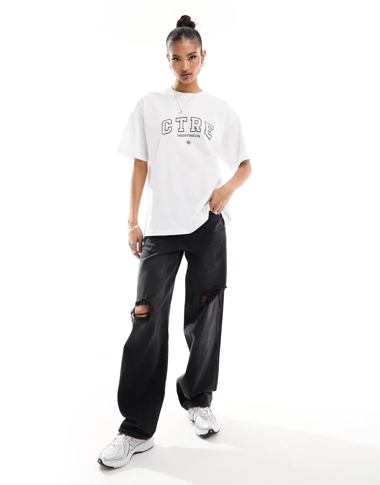 The Couture Club varisty t-shirt in white - ASOS Sample Sale EU Store