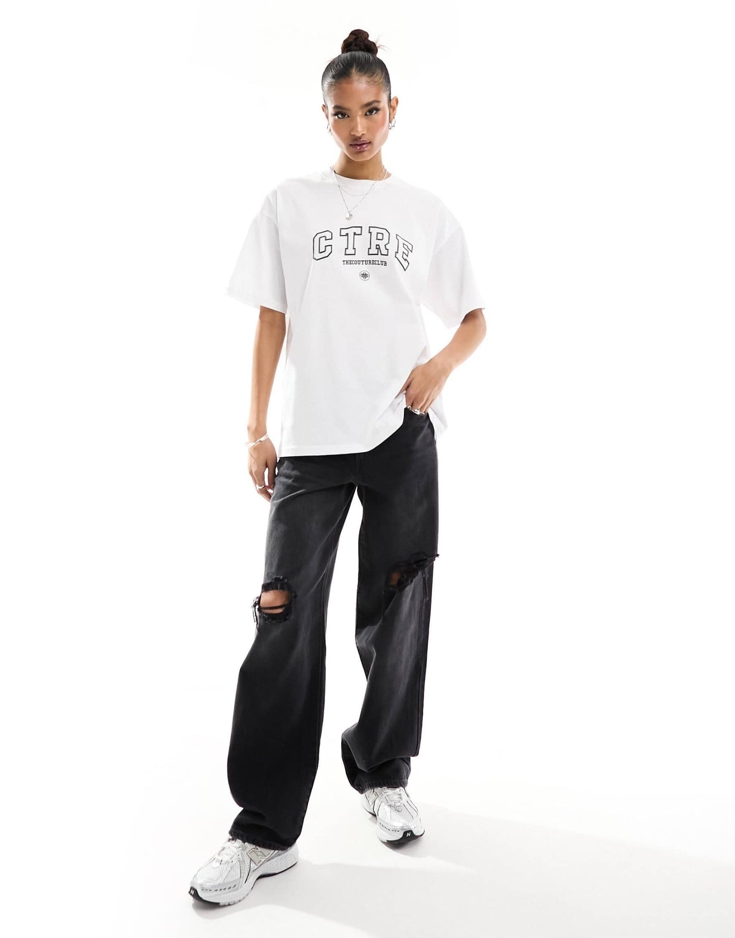 The Couture Club varisty t-shirt in white - ASOS Sample Sale EU Store