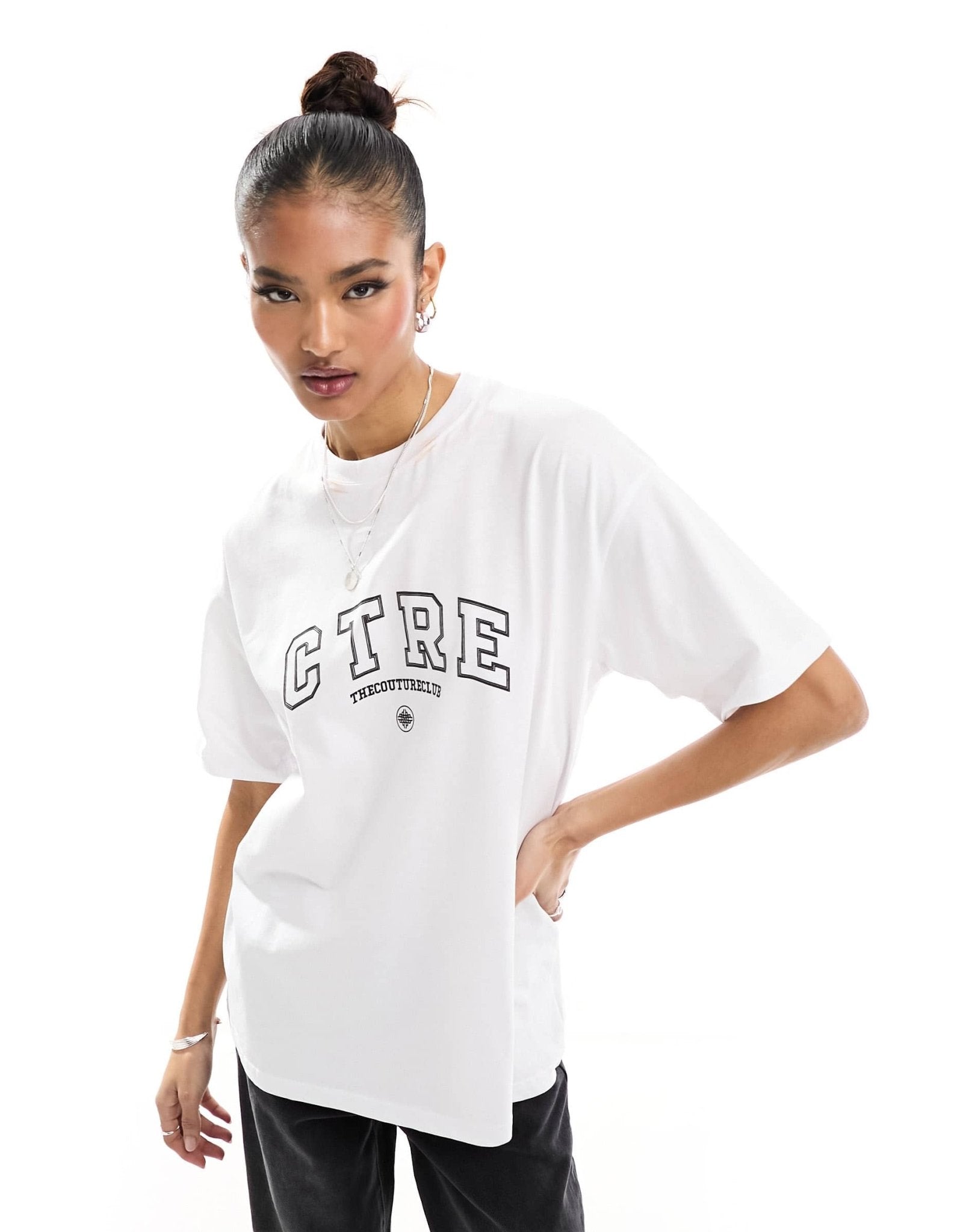 The Couture Club varisty t-shirt in white - ASOS Sample Sale EU Store