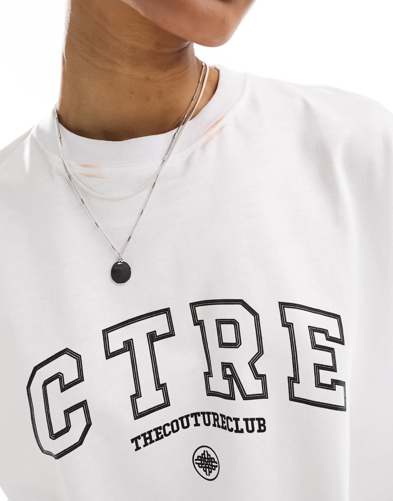 The Couture Club varisty t-shirt in white - ASOS Sample Sale EU Store