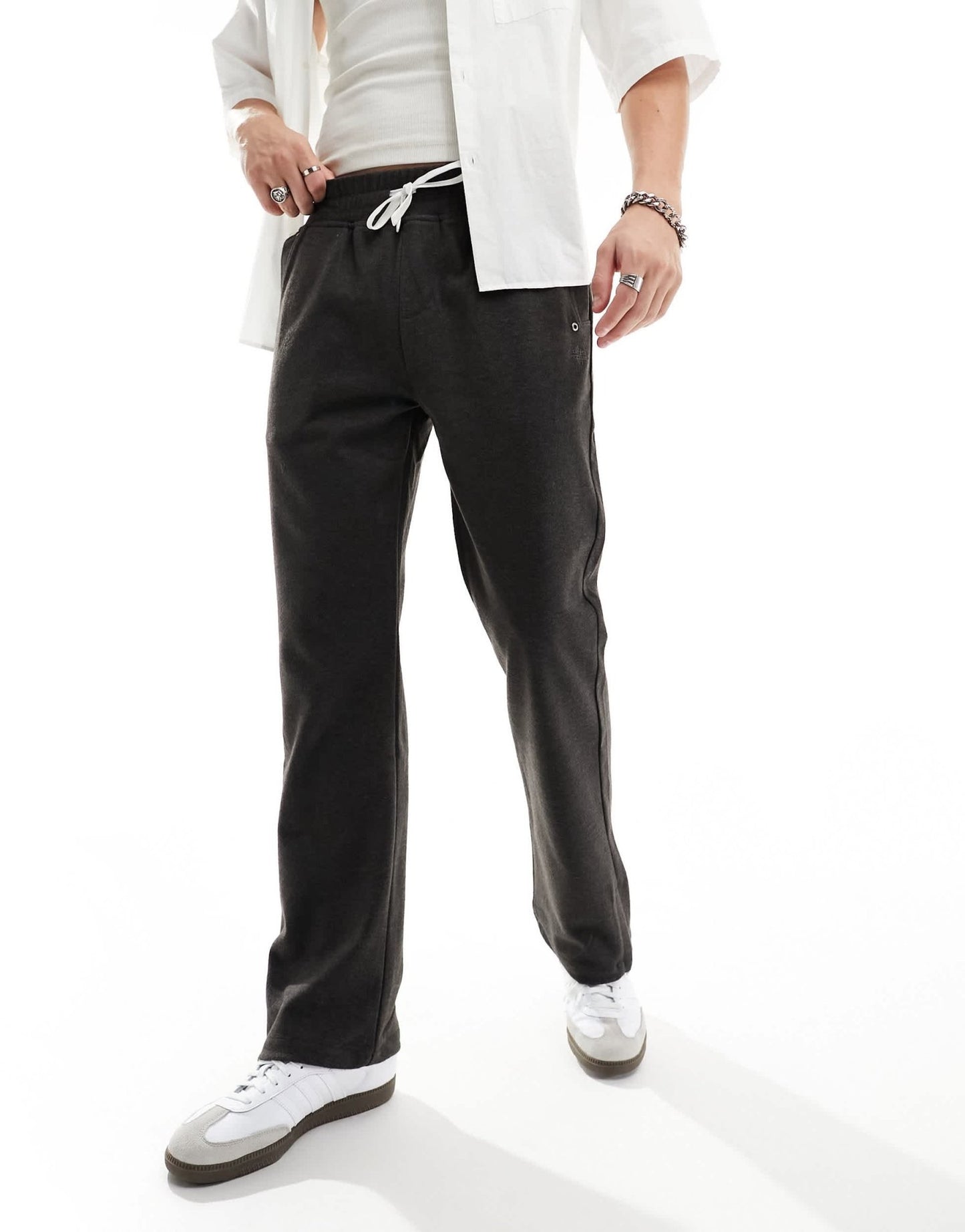 The Couture Club wool look smart joggers in black - ASOS Sample Sale EU Store