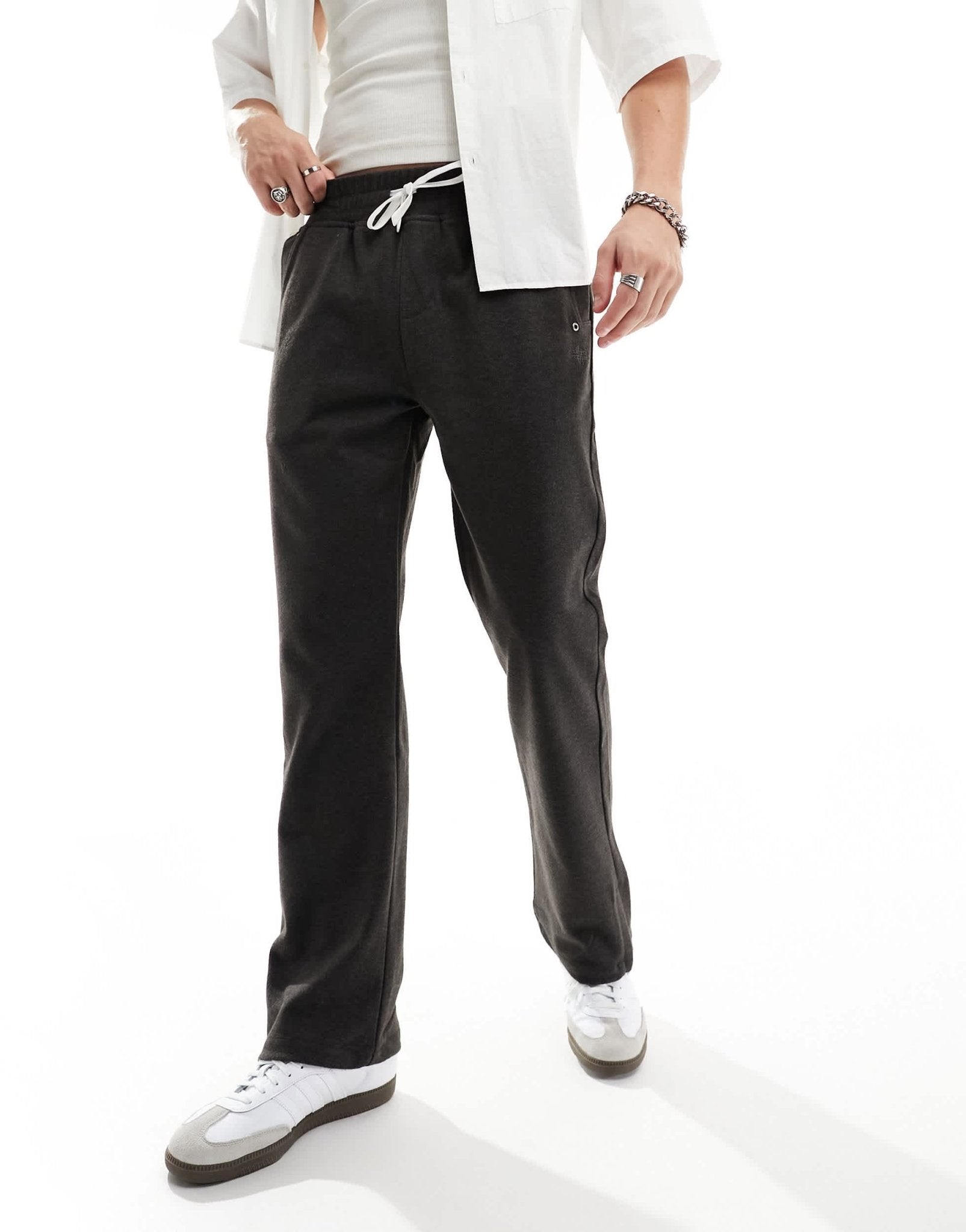 The Couture Club wool look smart joggers in black - ASOS Sample Sale EU Store