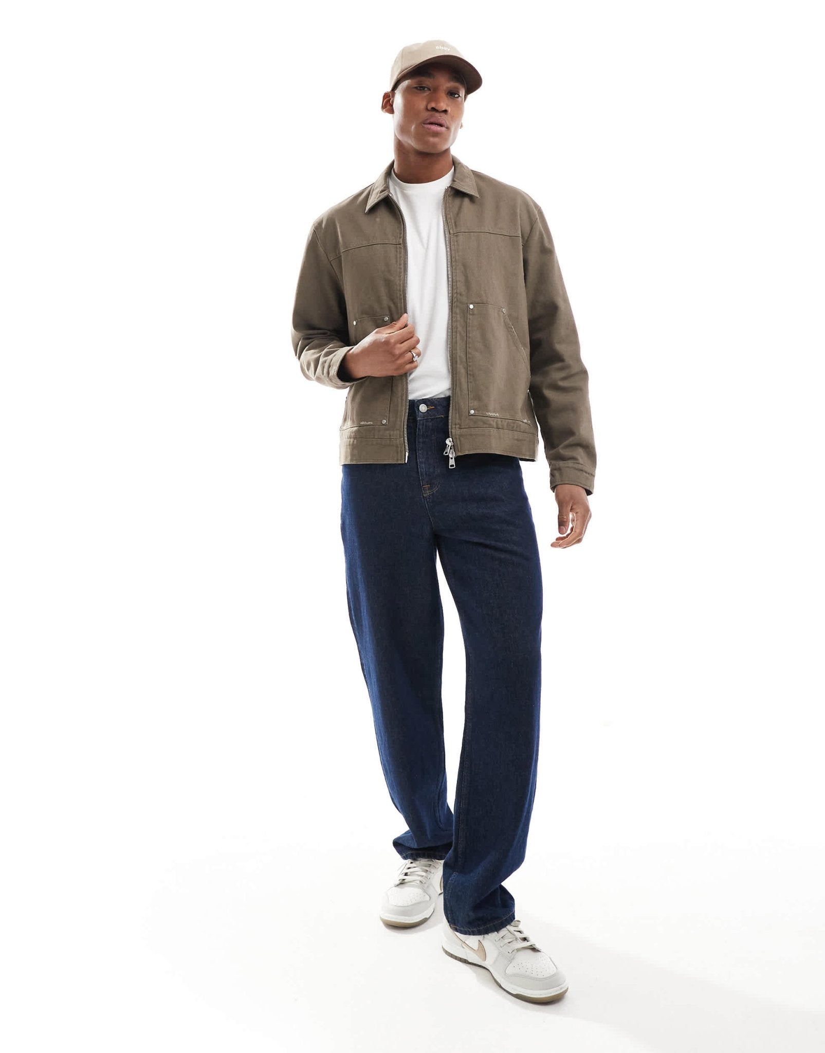 The Couture Clube twill carpenter jacket in brown - ASOS Sample Sale EU Store
