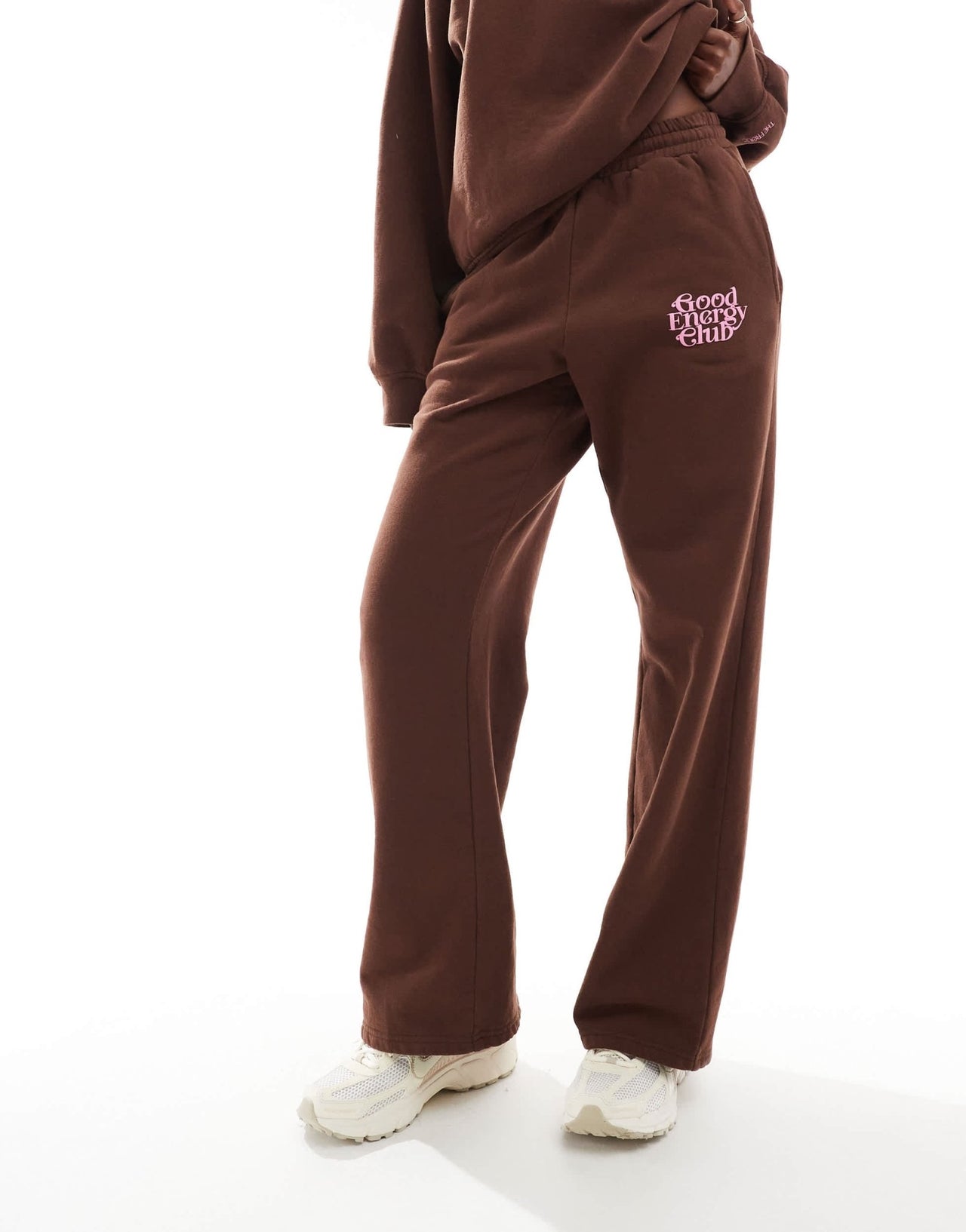 The Frolic exclusive Good Energy Club wide leg joggers co - ord in brown - ASOS Sample Sale EU Store
