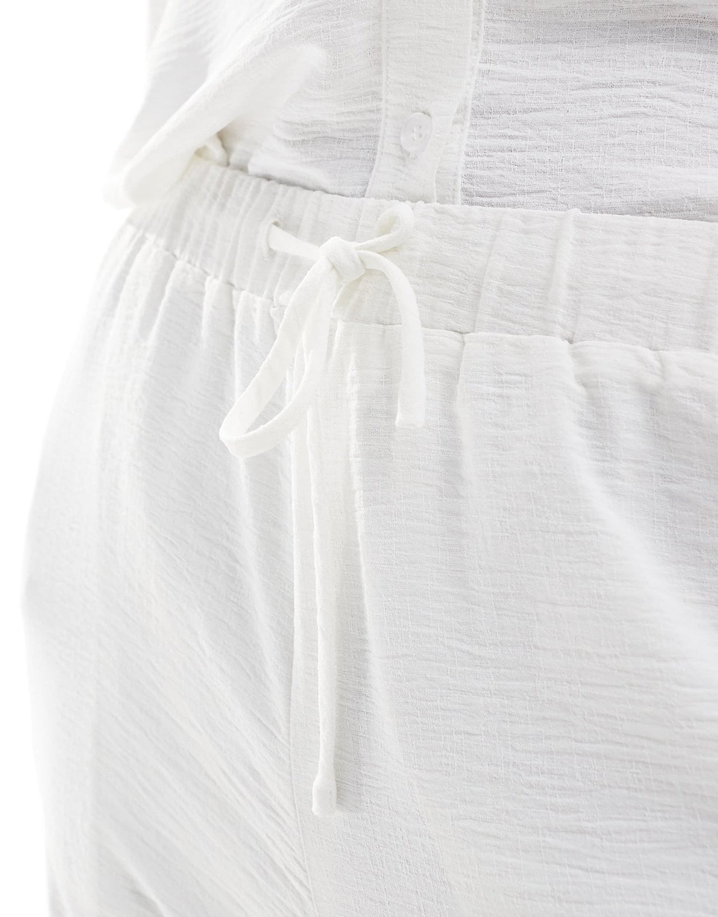 The Frolic vanora relaxed beach trouser co - ord in white - ASOS Sample Sale EU Store