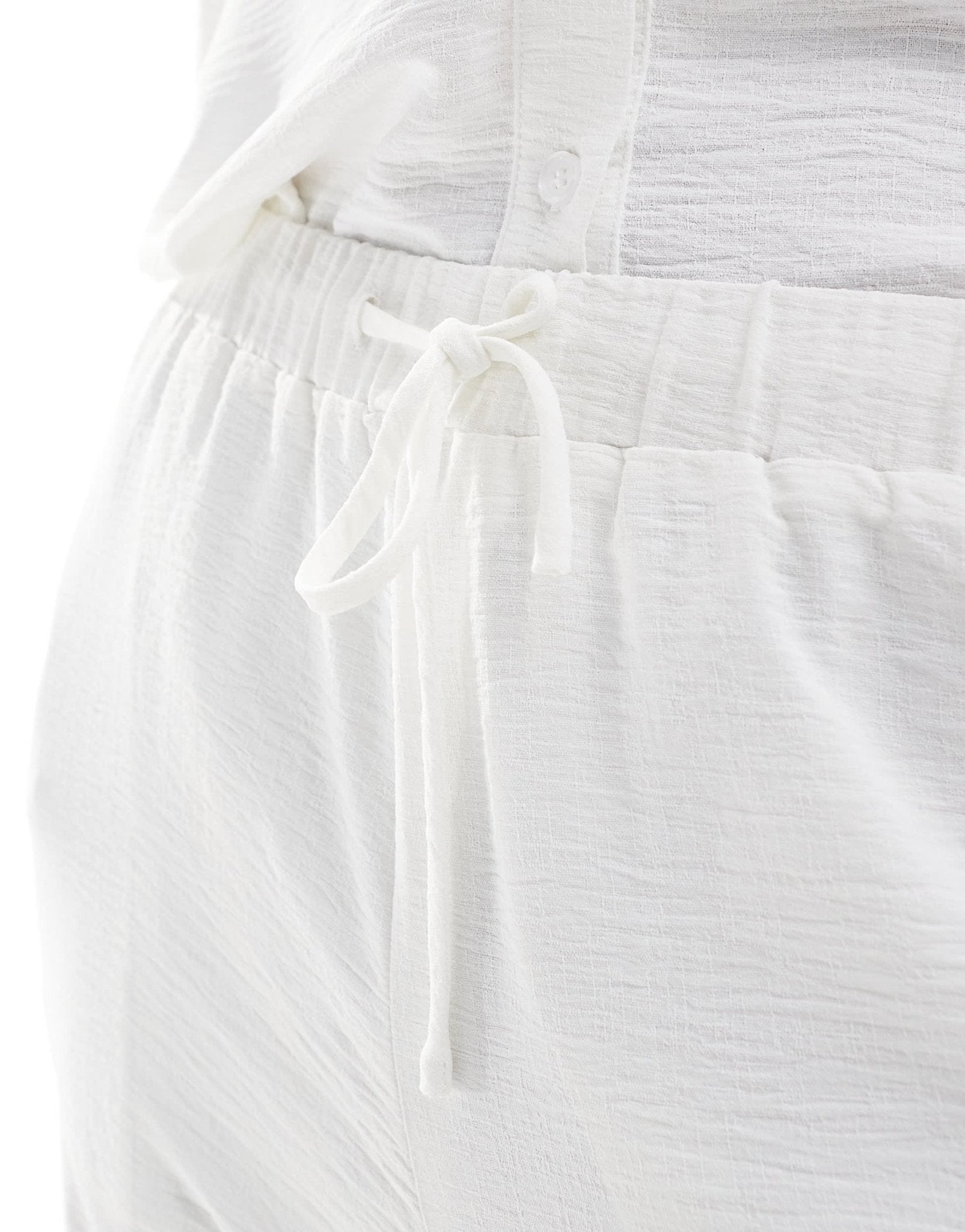 The Frolic vanora relaxed beach trouser co - ord in white - ASOS Sample Sale EU Store