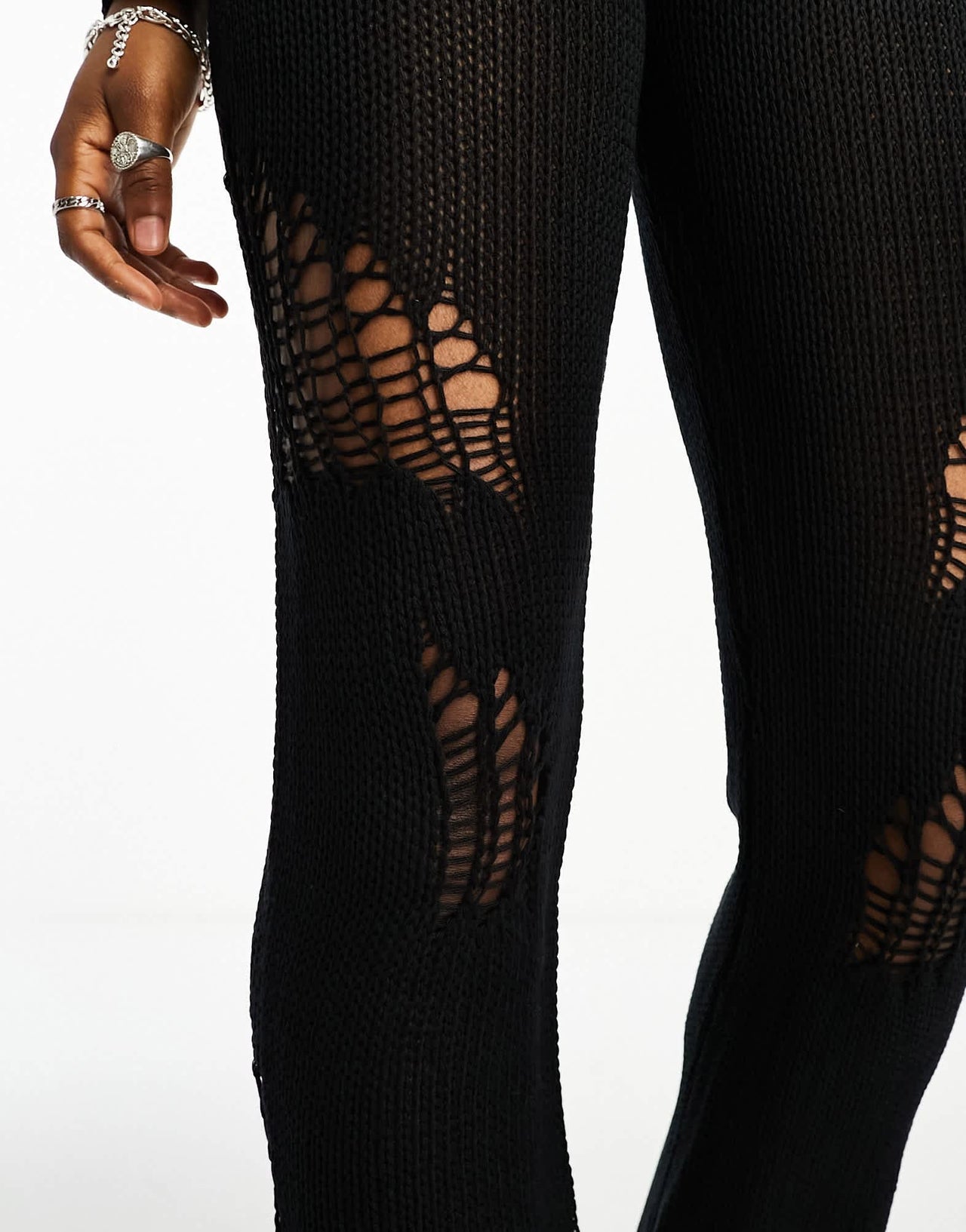 The Kript low rise layered open knit trousers co - ord - ASOS Sample Sale EU Store